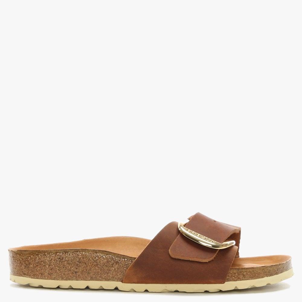 Birkenstock Birkenstock Madrid Big Buckle Tan Leather Mule in Brown | Lyst