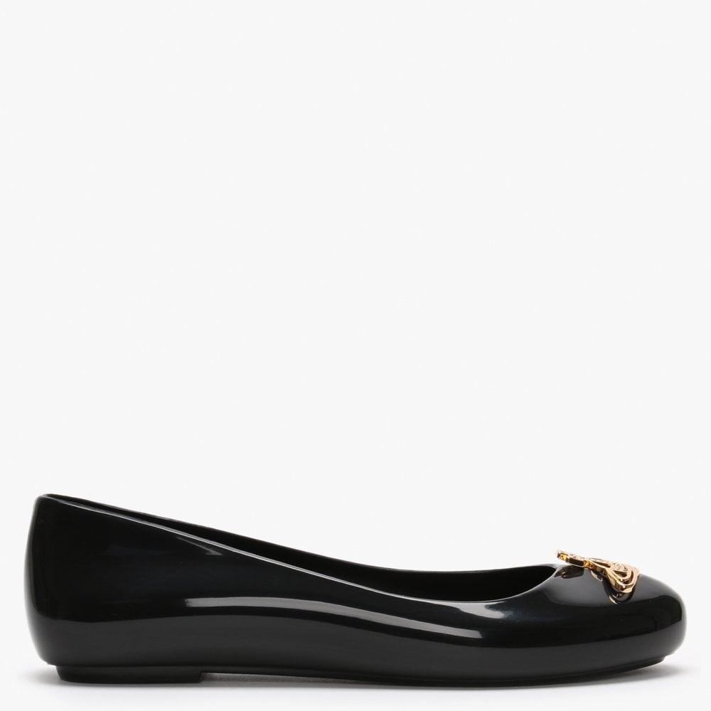 vivienne westwood for melissa orb flat shoes in black