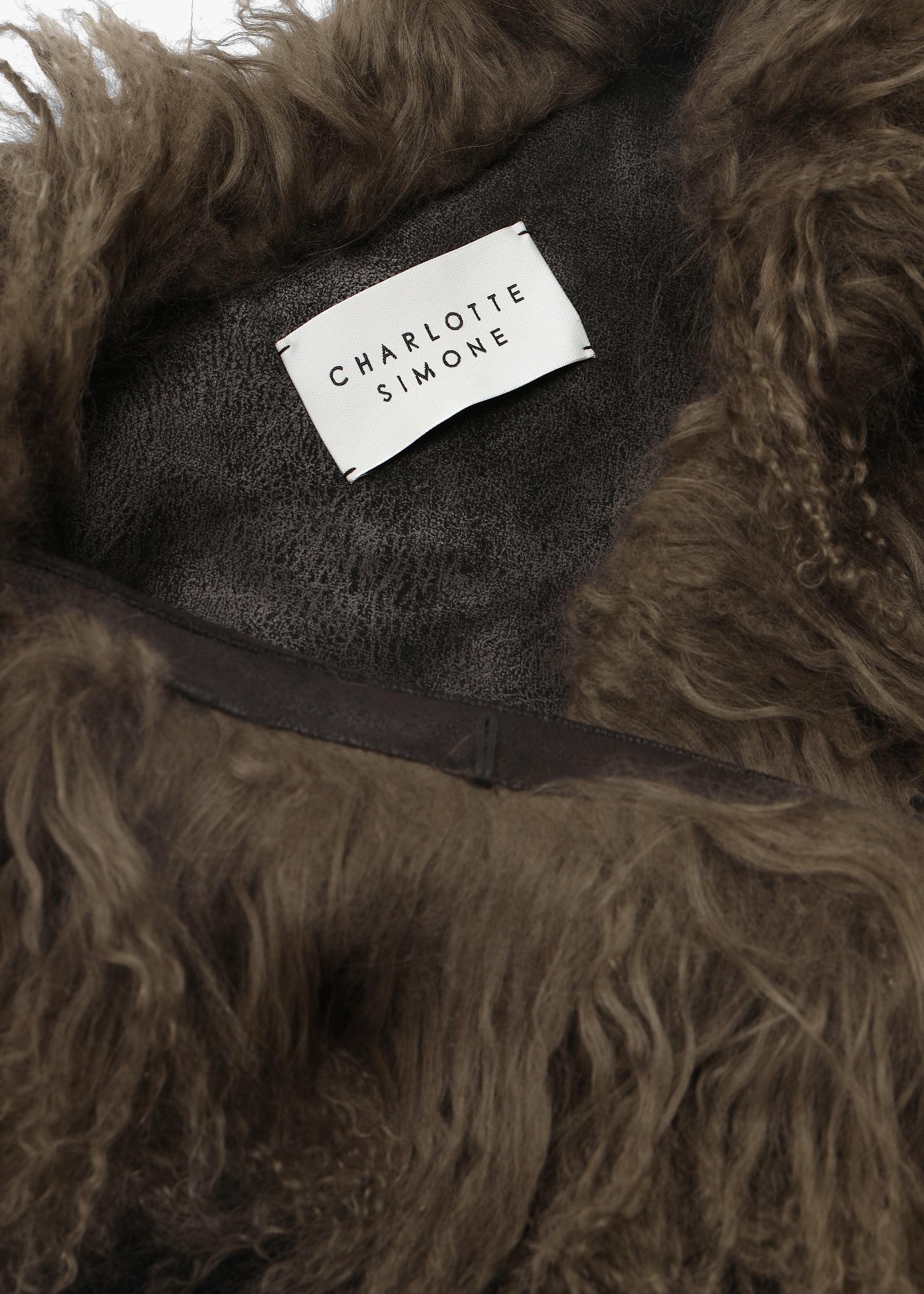 Charlotte Simone Olive 70's Black Khaki Wool Blend Jacket Lyst UK