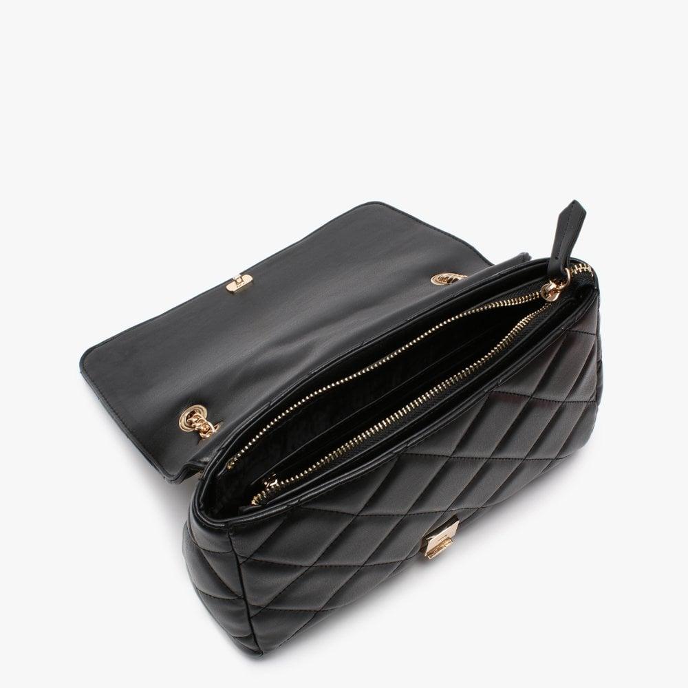 Valentino By Mario Valentino Ocarina Black Quilted Satchel Bag Lyst