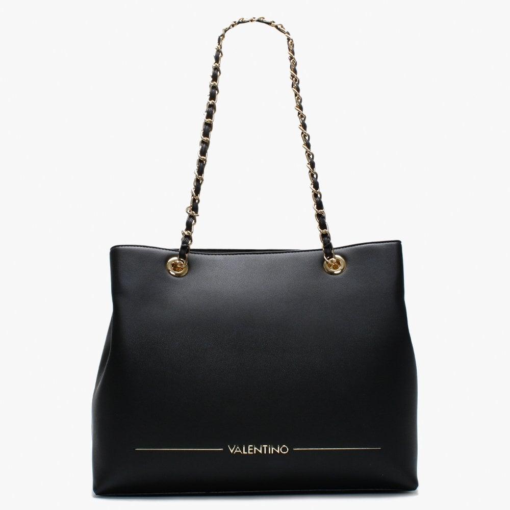 black chain handle tote bag