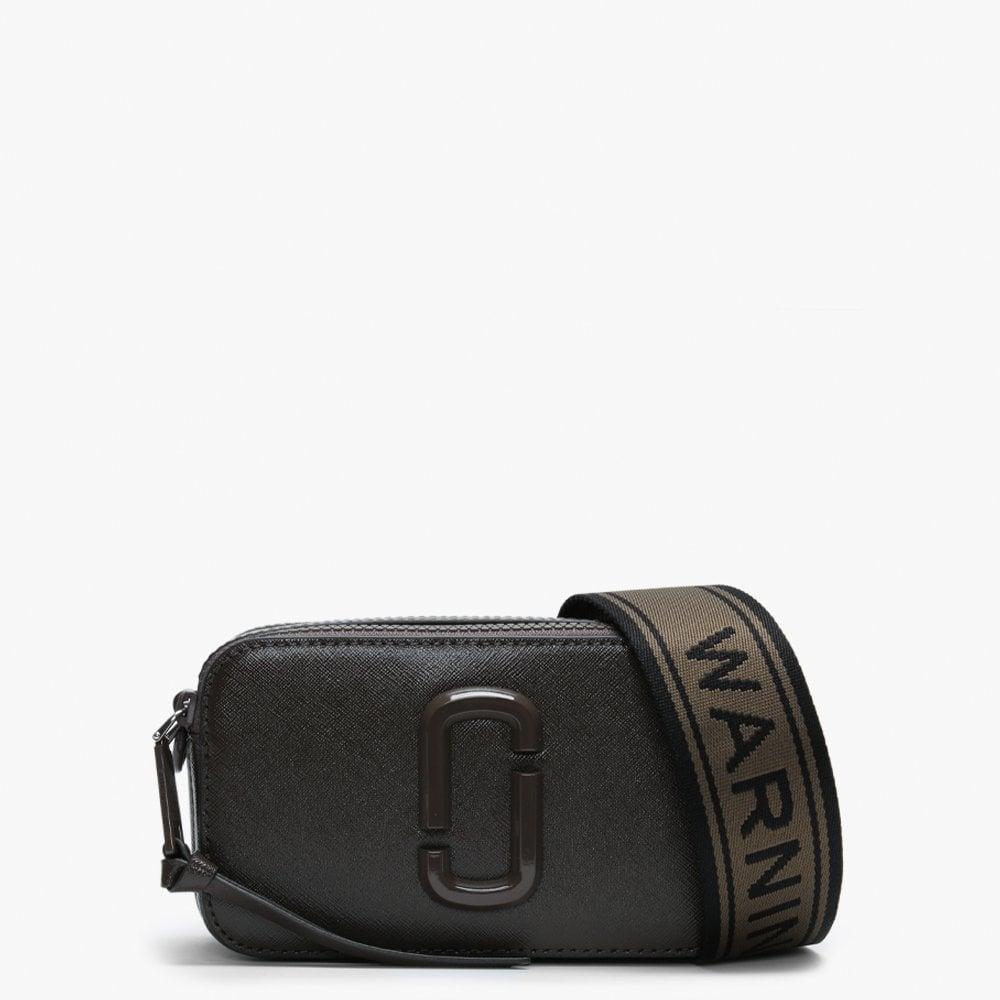 Marc Jacobs The Snapshot Dtm Ash Leather Crossbody Bag in Grey Leather