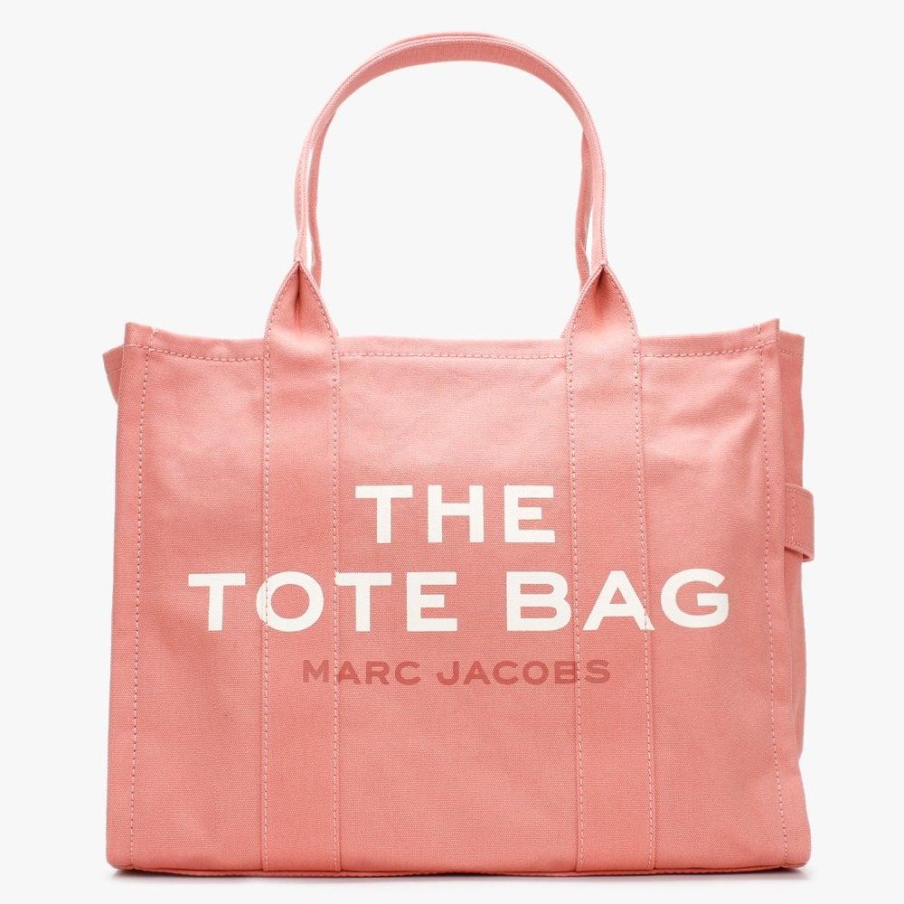 Merci cotton tote bag - Pink & Ecru