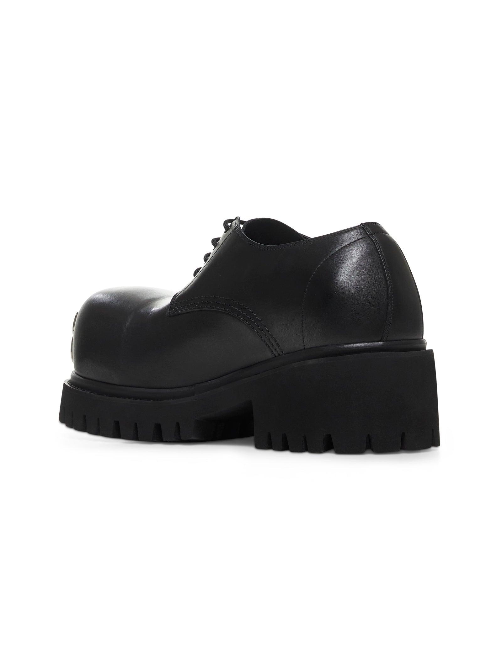 Balenciaga Leather Stomper Derby in Black for Men | Lyst