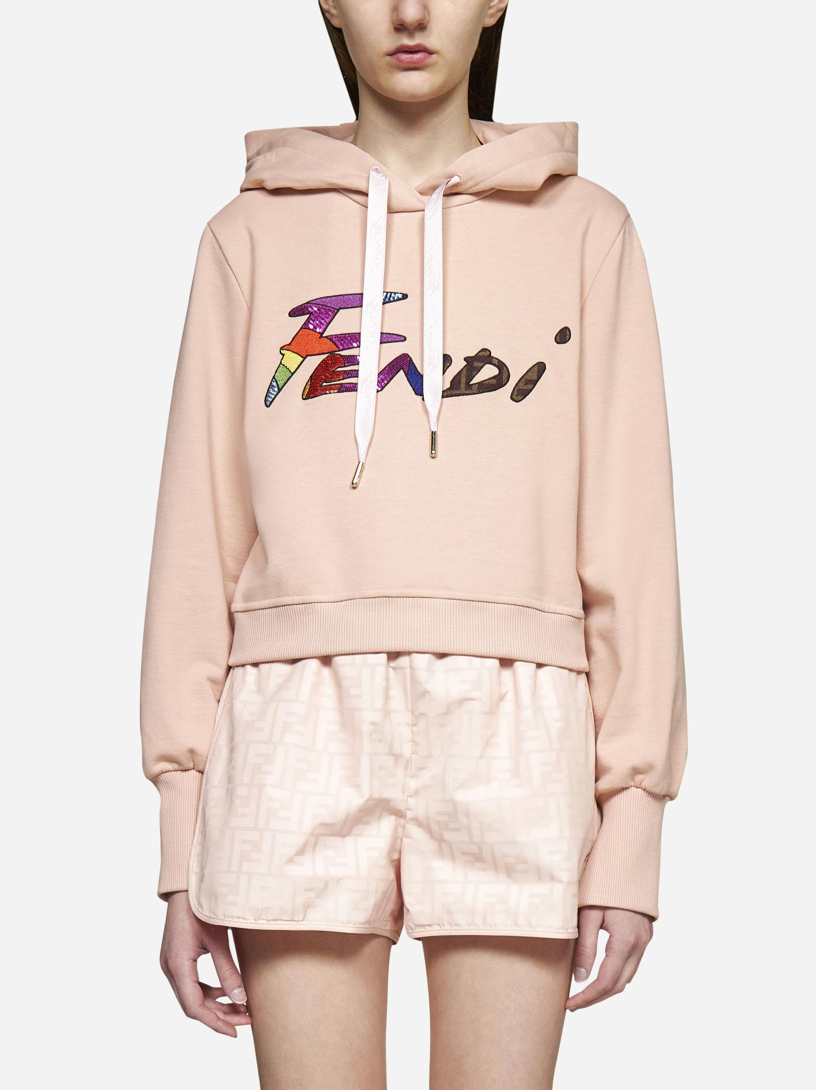 Pink shop fendi hoodie