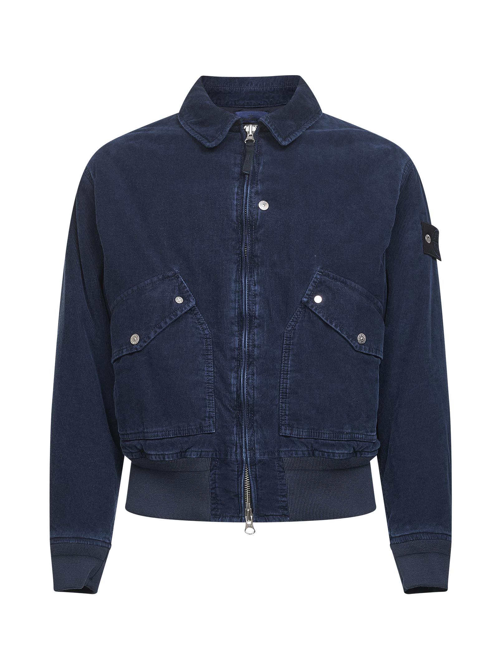STONE ISLAND DENIM RESEARCH Corduroy Bomber Jacket in Blue for Men