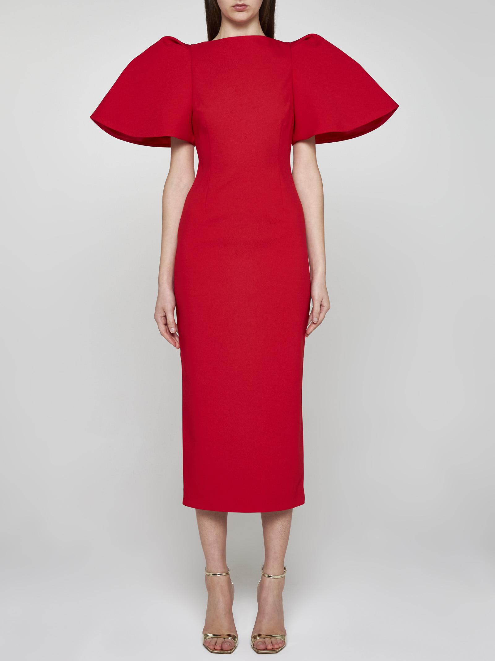 solace london lora midi dress Solace London Lora Midi Dress in Red