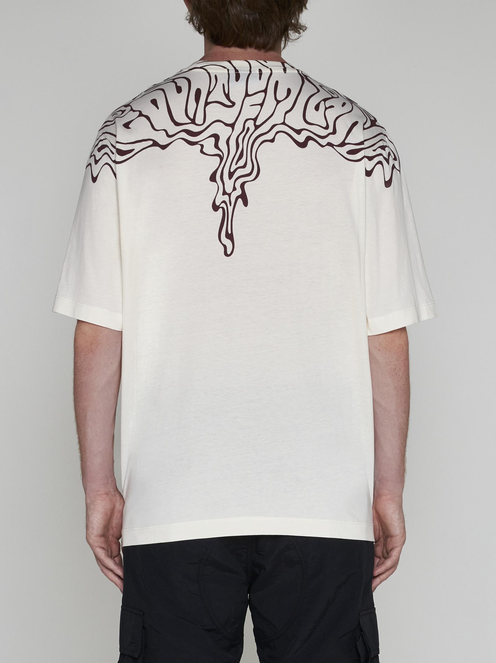 Marcelo Burlon Fluid Wings Cotton T-shirt in White for Men | Lyst