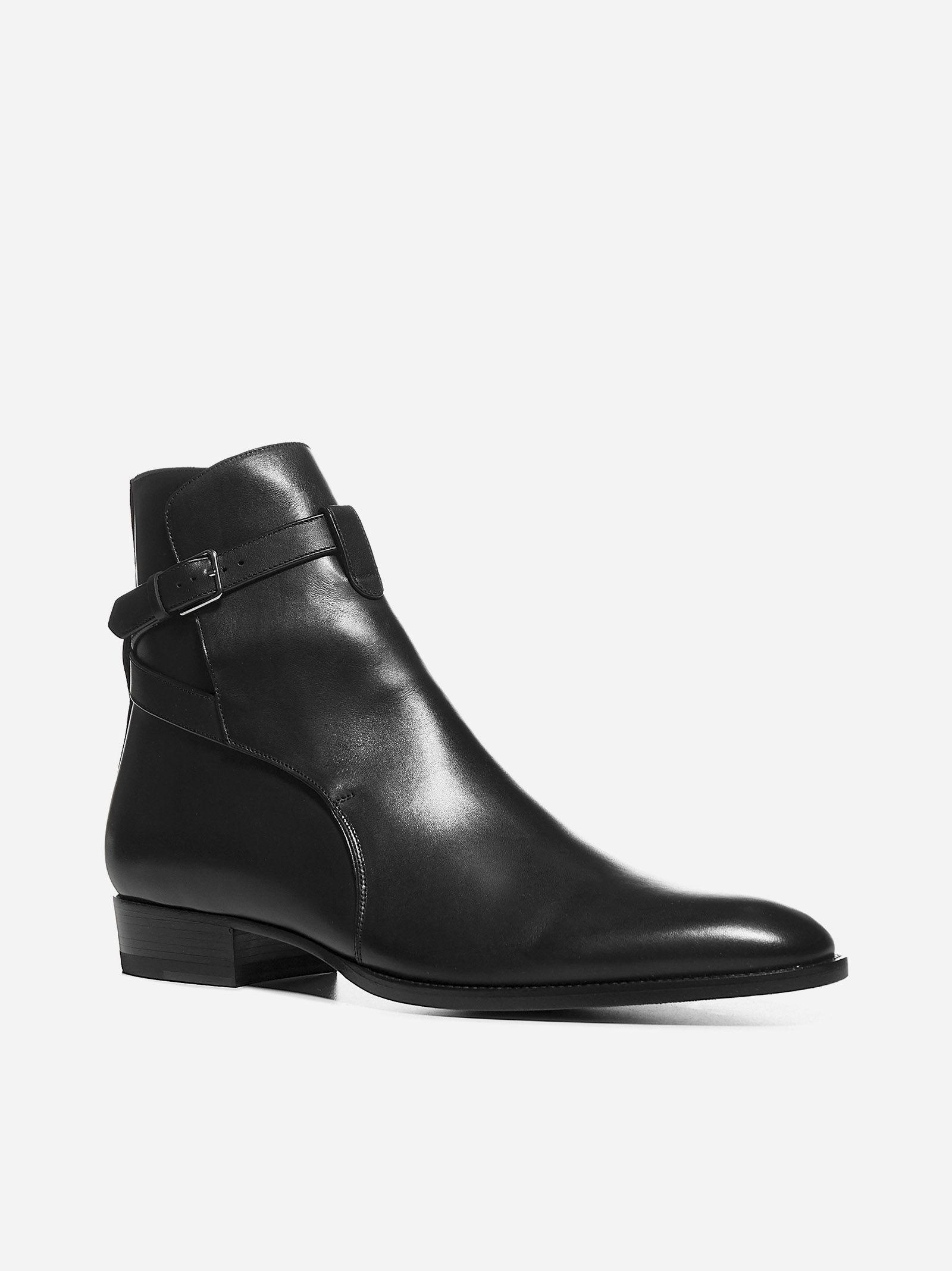 Saint Laurent Wyatt 30 Jodhpur Leather Boot in Black for Men 