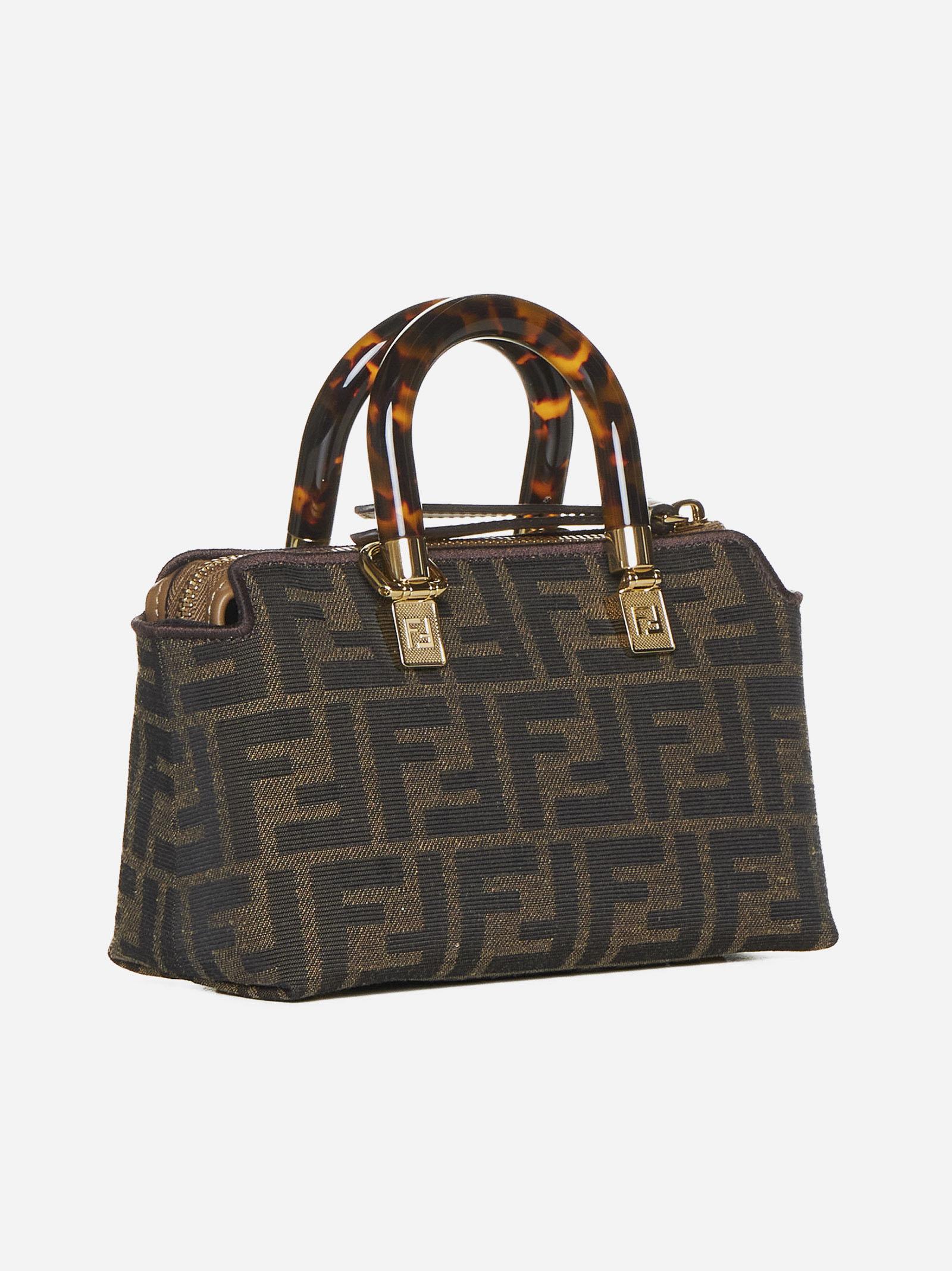 Fendi By The Way Mini Ff Fabric Bag in Black Lyst UK