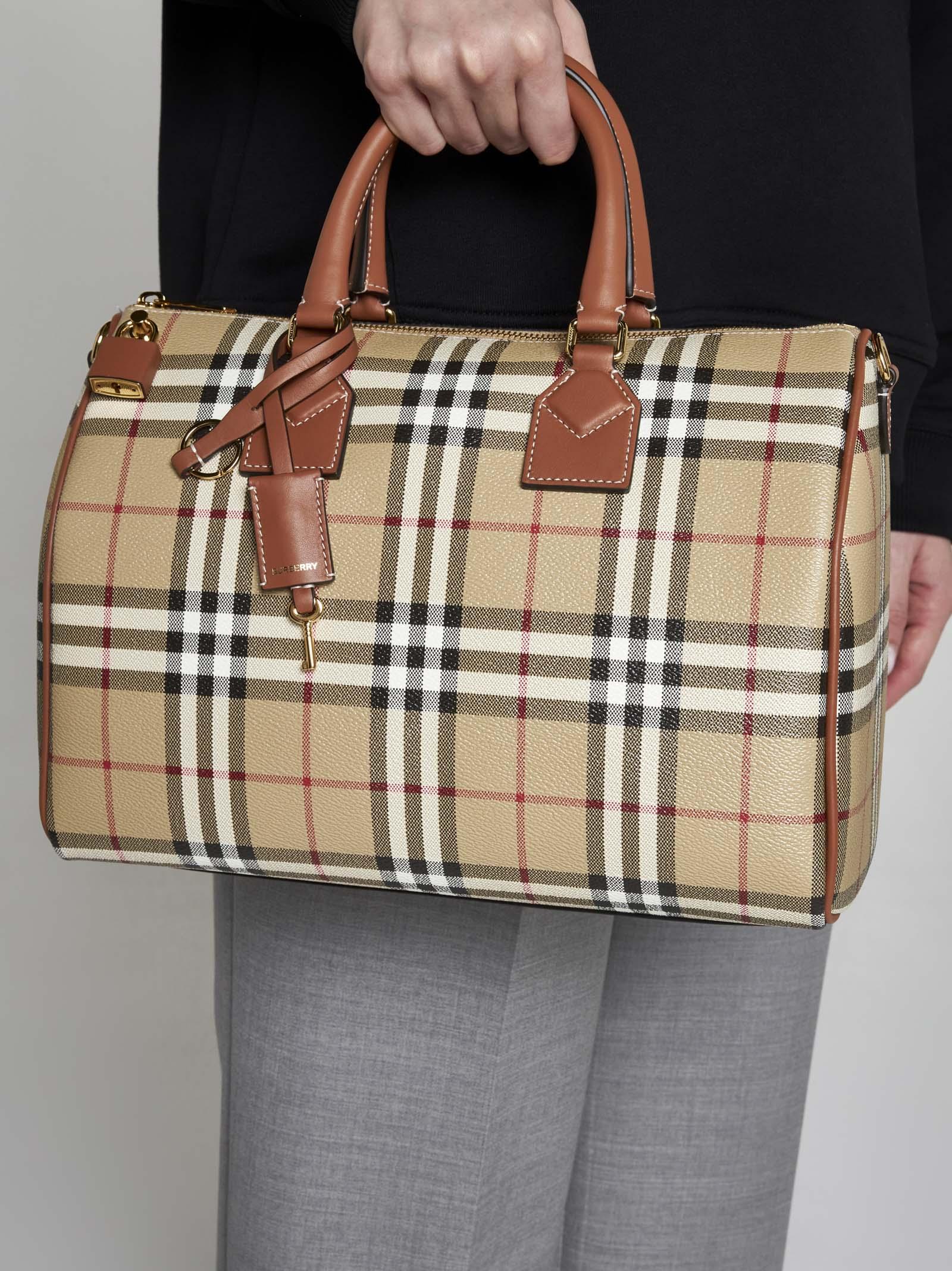 Burberry Check coated-canvas bowling bag - Realry: Your Fashion
