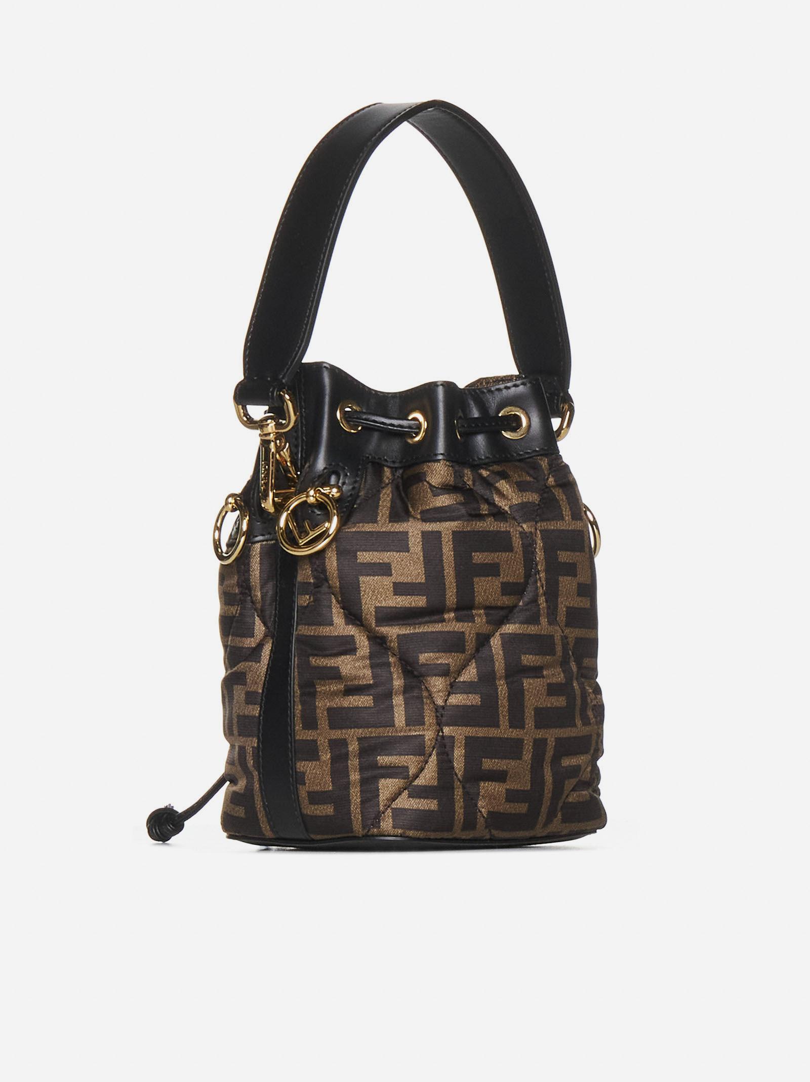Fendi King F Is Fendi FF Embroidered Mini Mon Tresor Bucket Bag