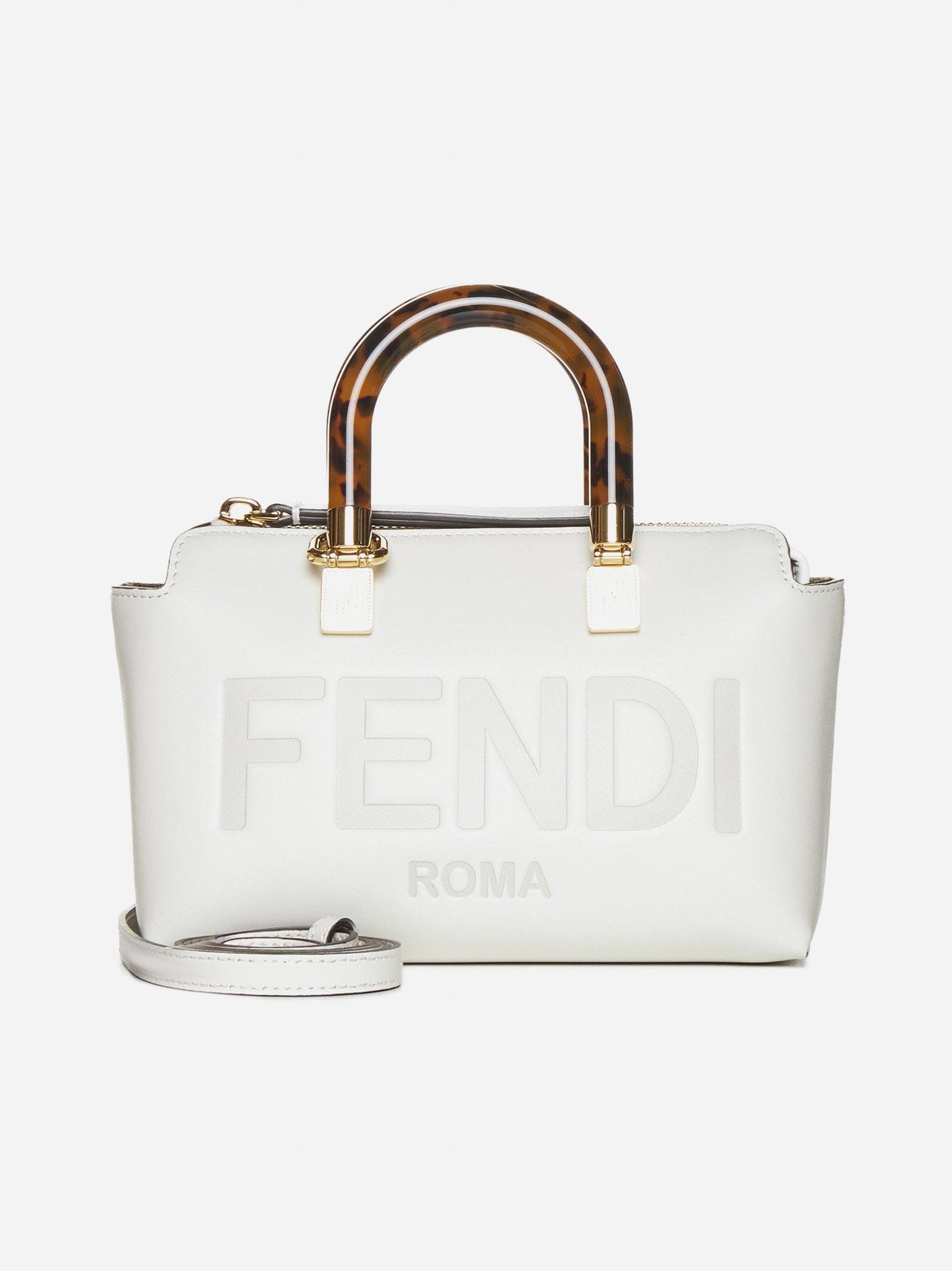 Fendi white tote best sale