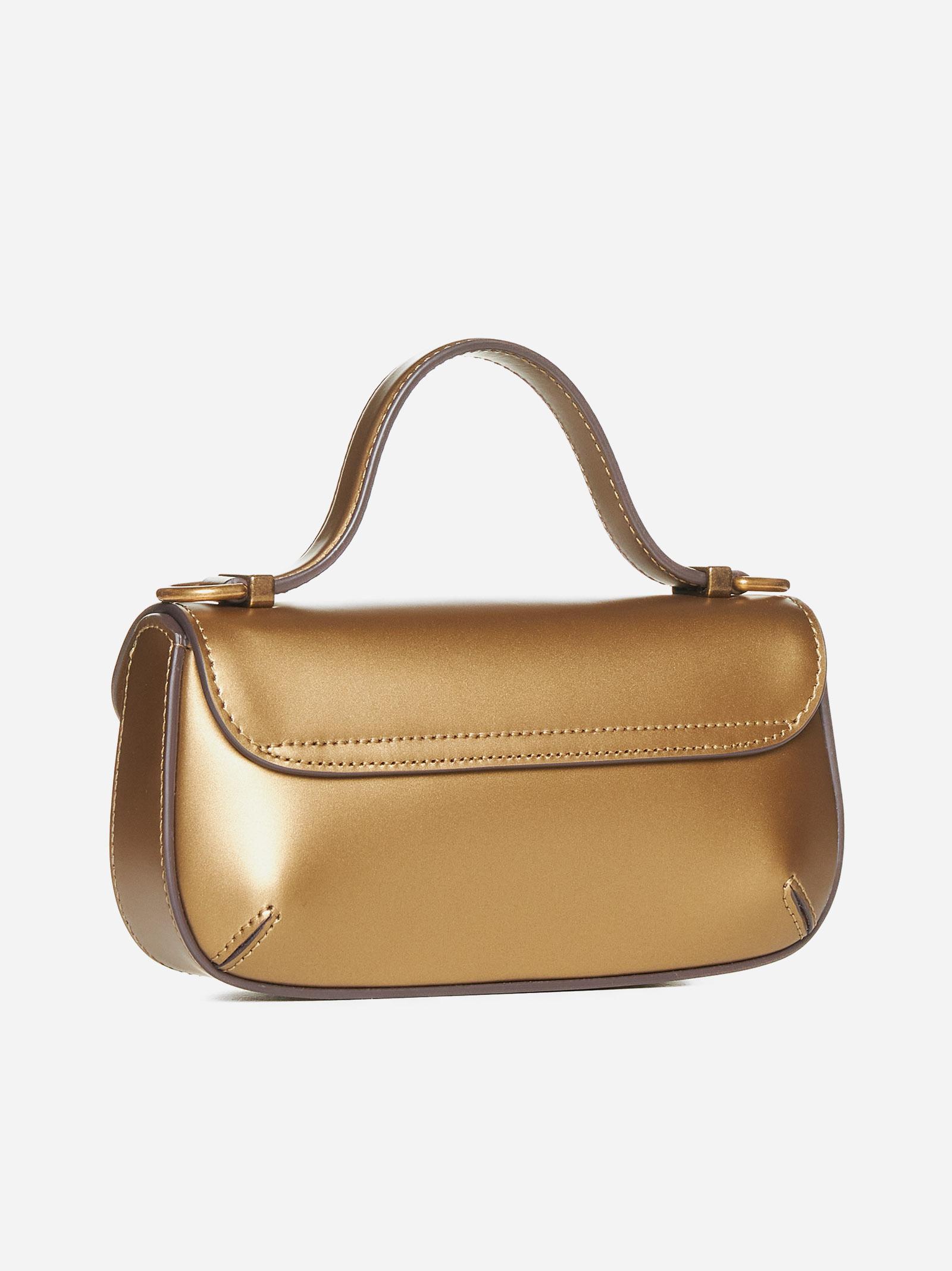 Giorgio Armani La Prima Small Leather Handle Bag in White | Lyst