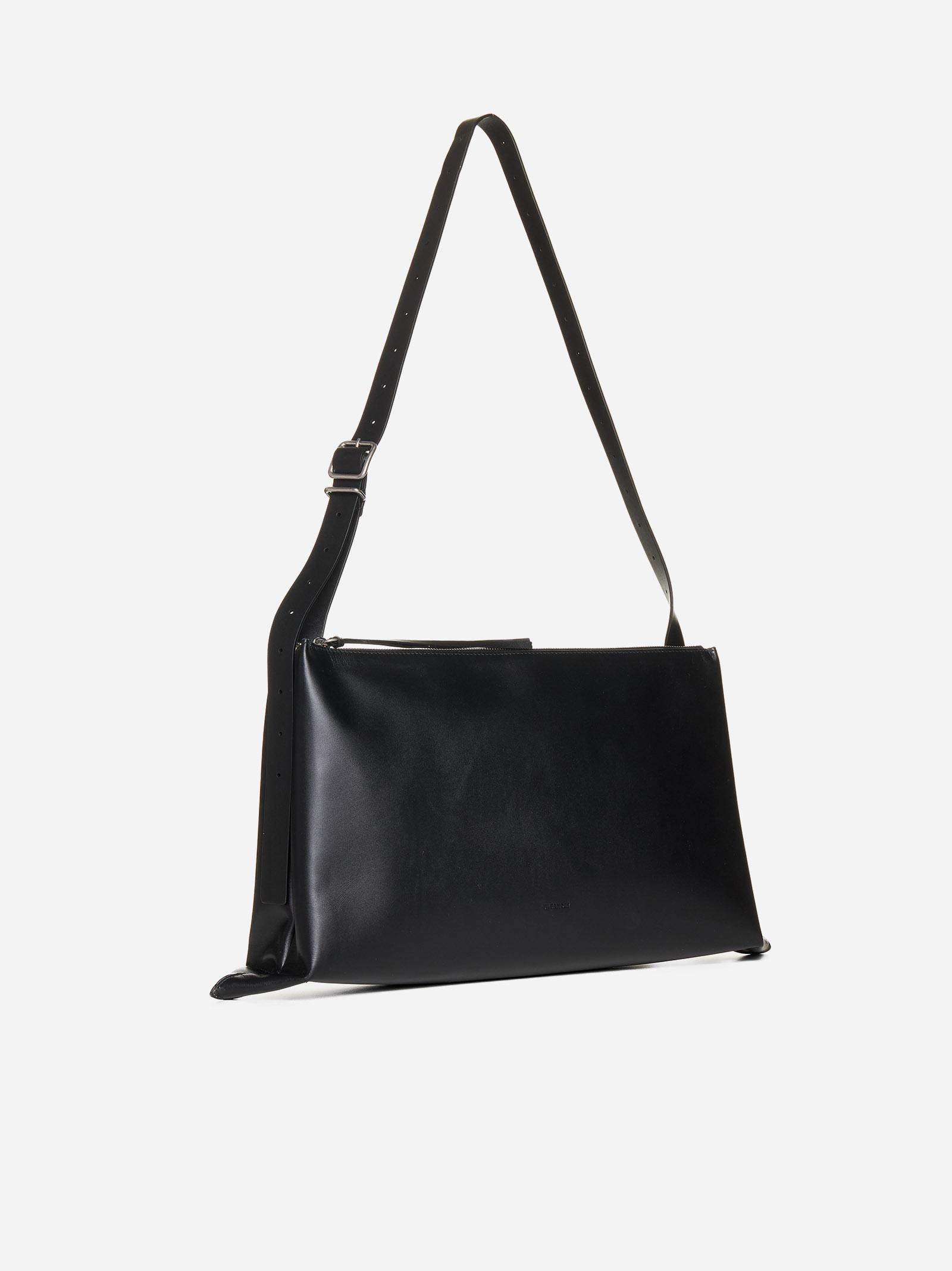 ショルダーバッグ・ポシェット Jil Sander Ivory Leather Small Empire Shoulder Bag Jil Sander Small empire crocodile embossed shoulder bag
