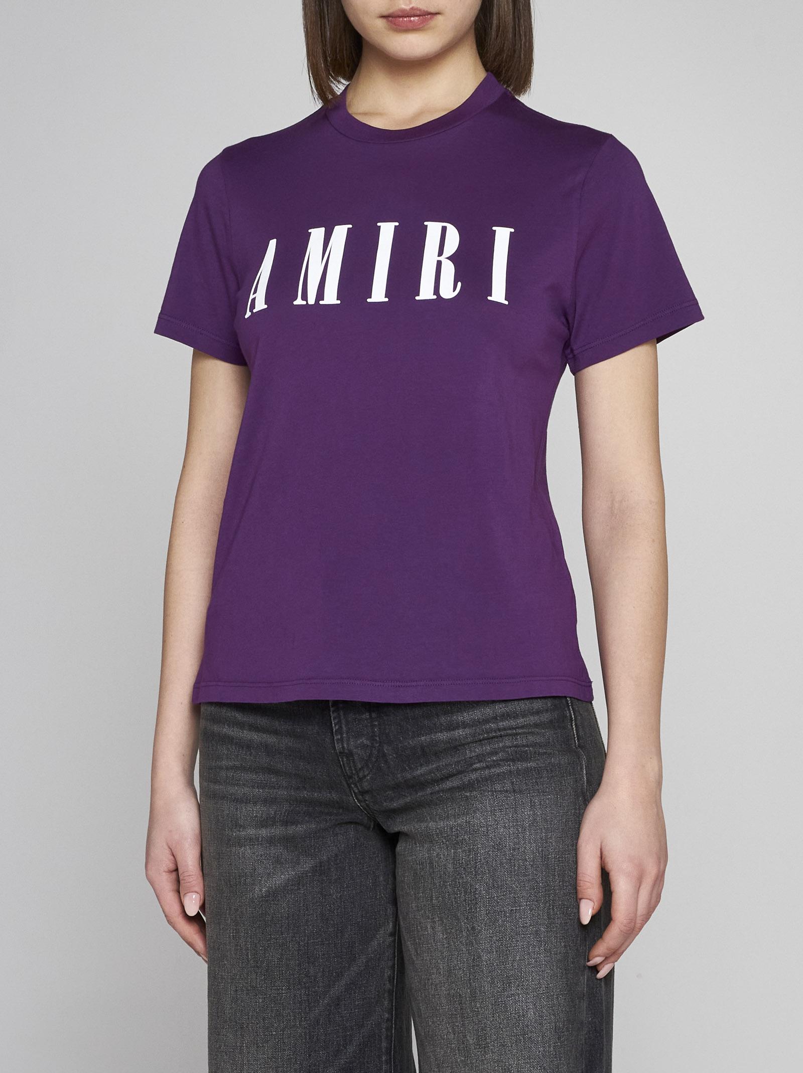 Amiri Logo Cotton T-shirt in Purple | Lyst