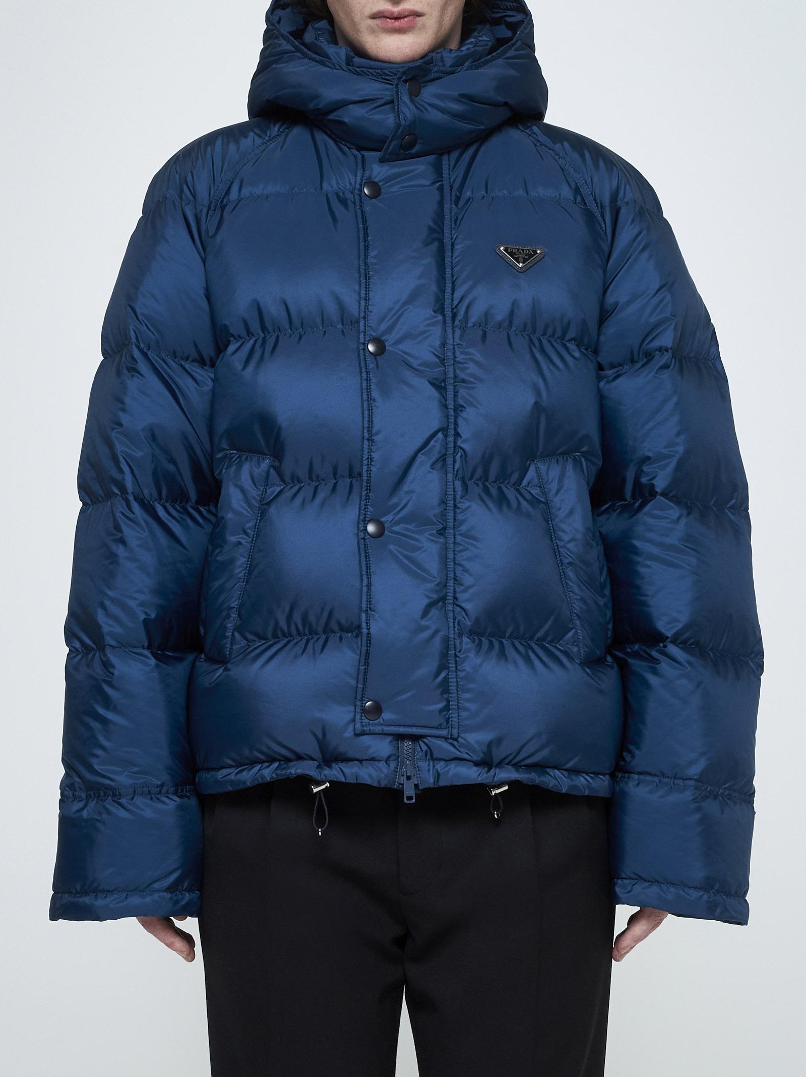 Prada Quilted Re nylon Down Jacket in Blue for Men Lyst UK