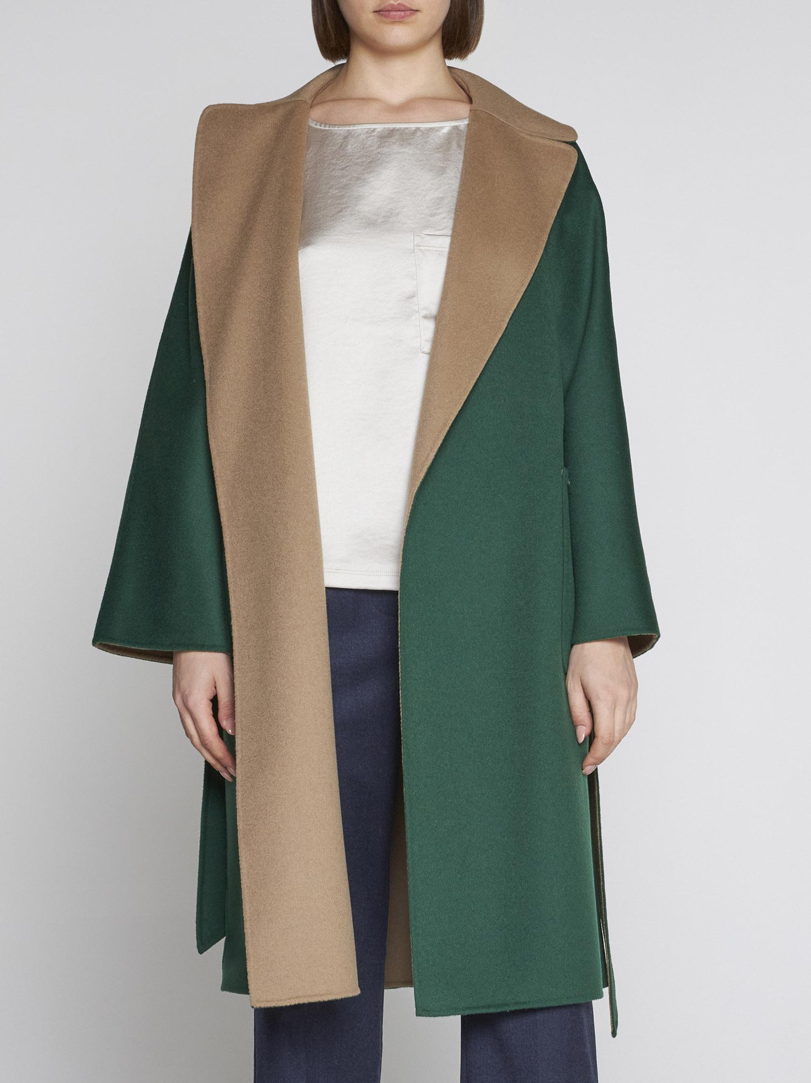 Weekend by Maxmara Rail Wool Reversible Coat in Green | Lyst