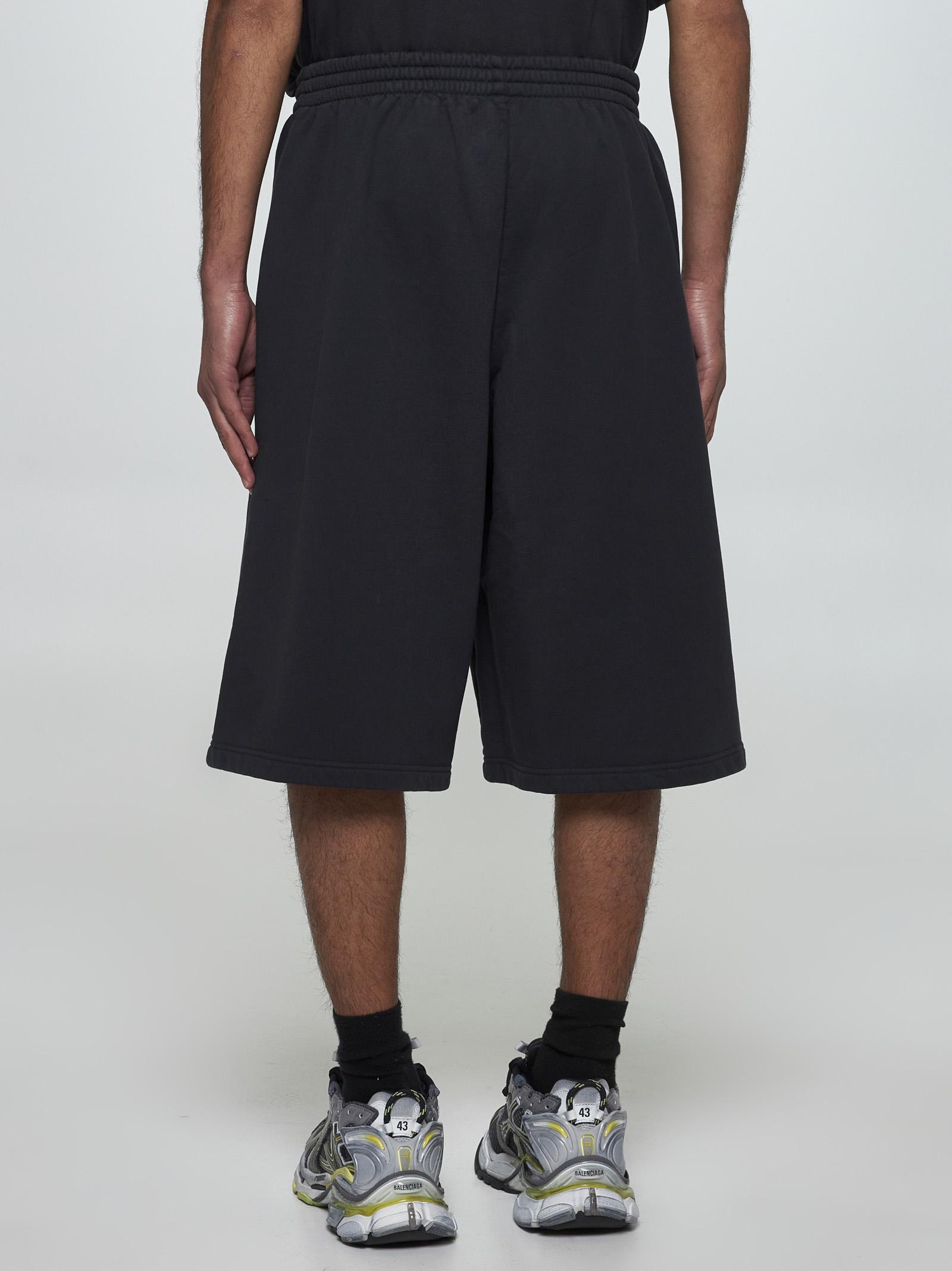 パンツ Balenciaga Cotton Oversized Shorts balenciaga-Washed-blackwhite-