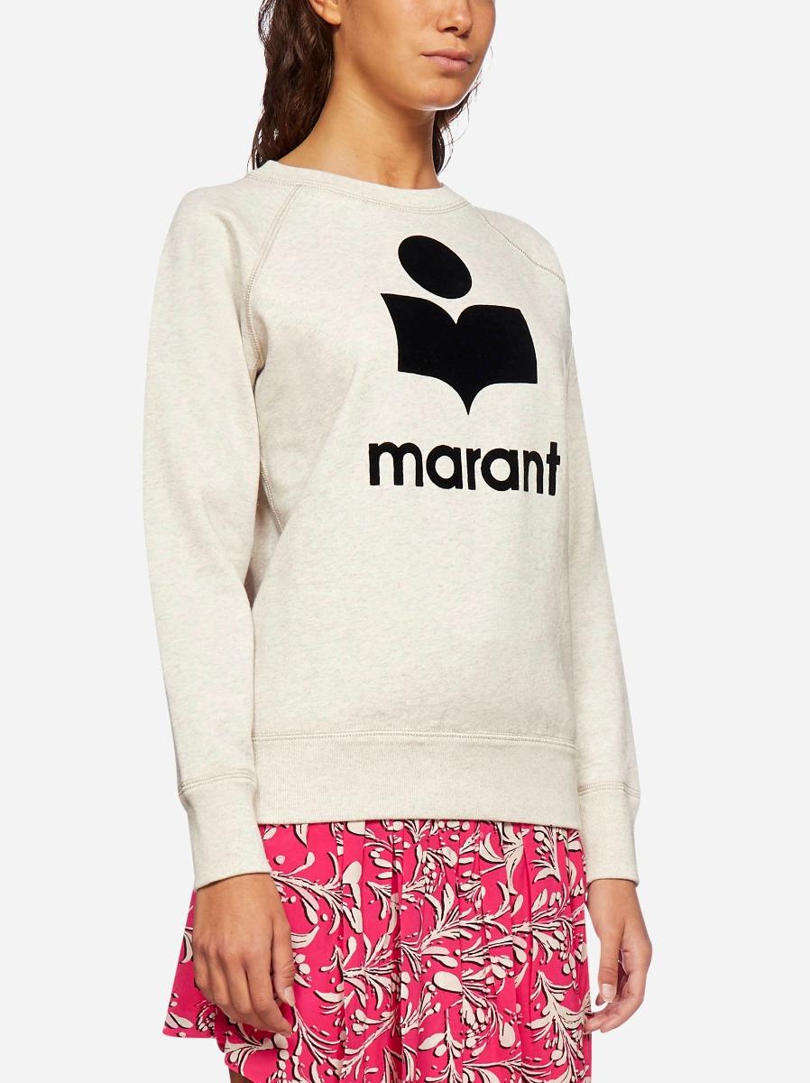 Étoile Isabel Marant Milly Logo Cotton-blend Sweatshirt in Natural | Lyst
