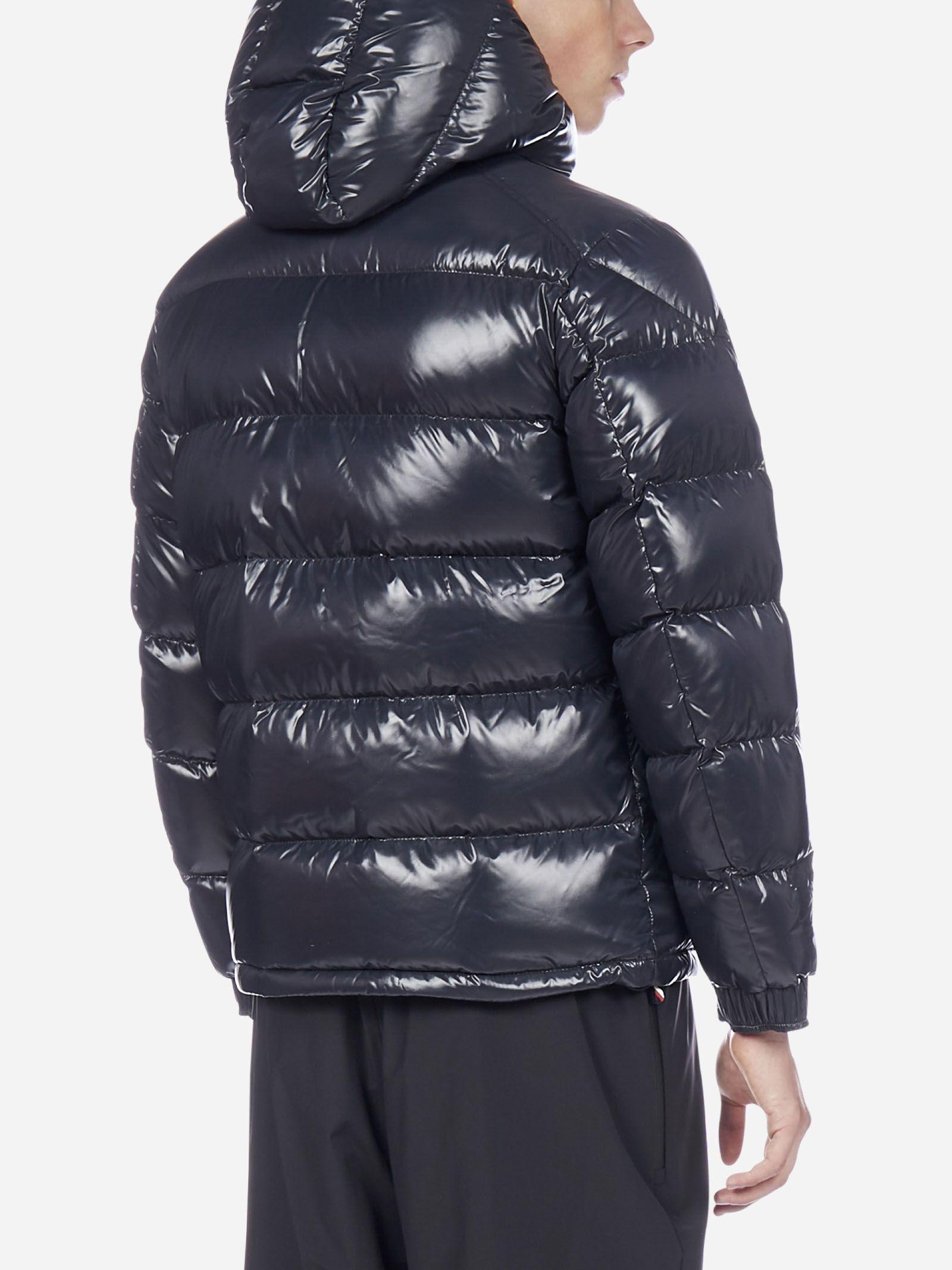 Moncler Synthetic Maya Quilted Glossed-shell Hooded Down Jacket in Blue for  Men - Save 55% | Lyst