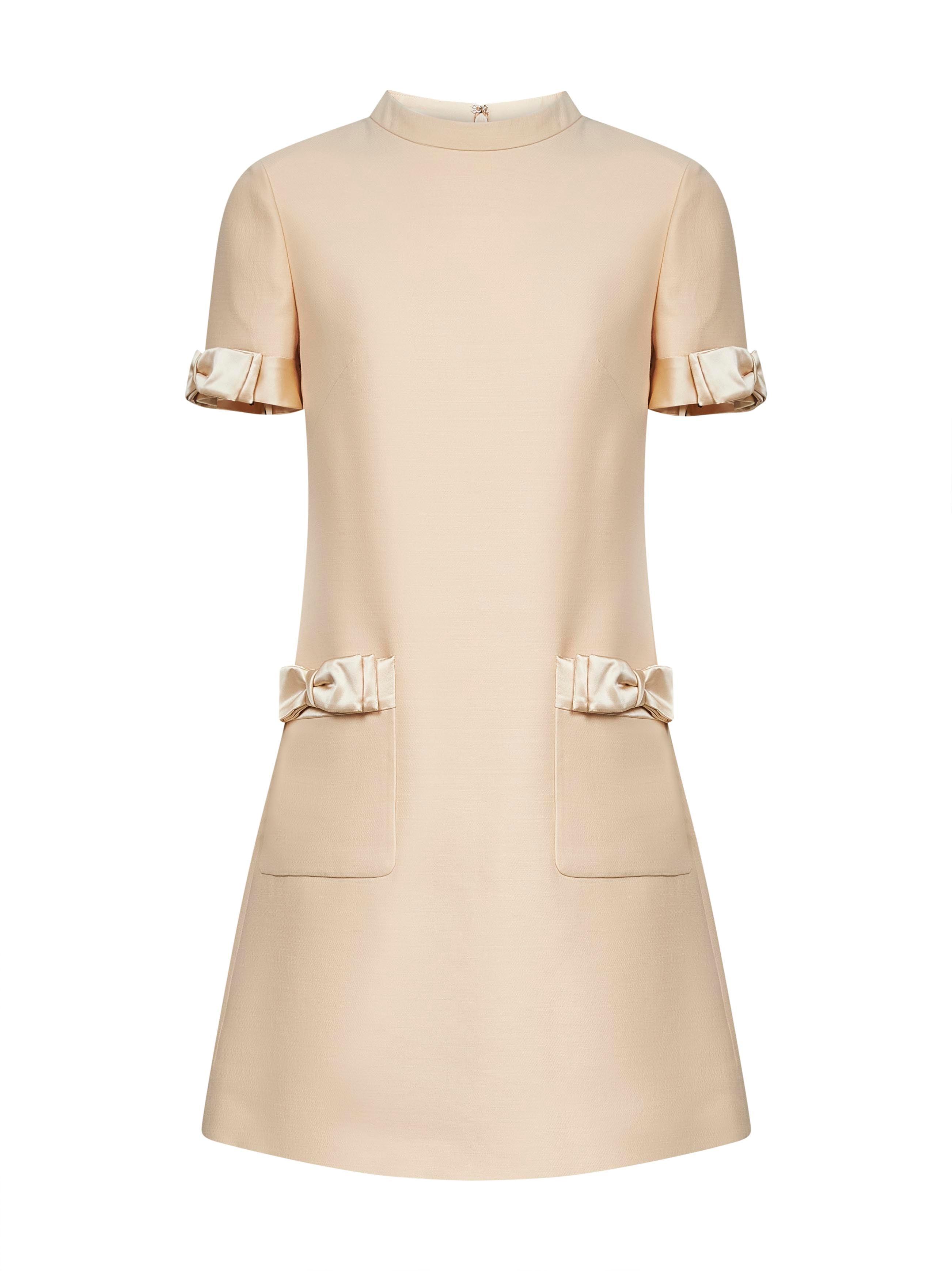 Valentino★素敵！Black/Ivory Bow Detail Short Sleeve Dress Valentino Mini and short dresses for Women | Online Sale up