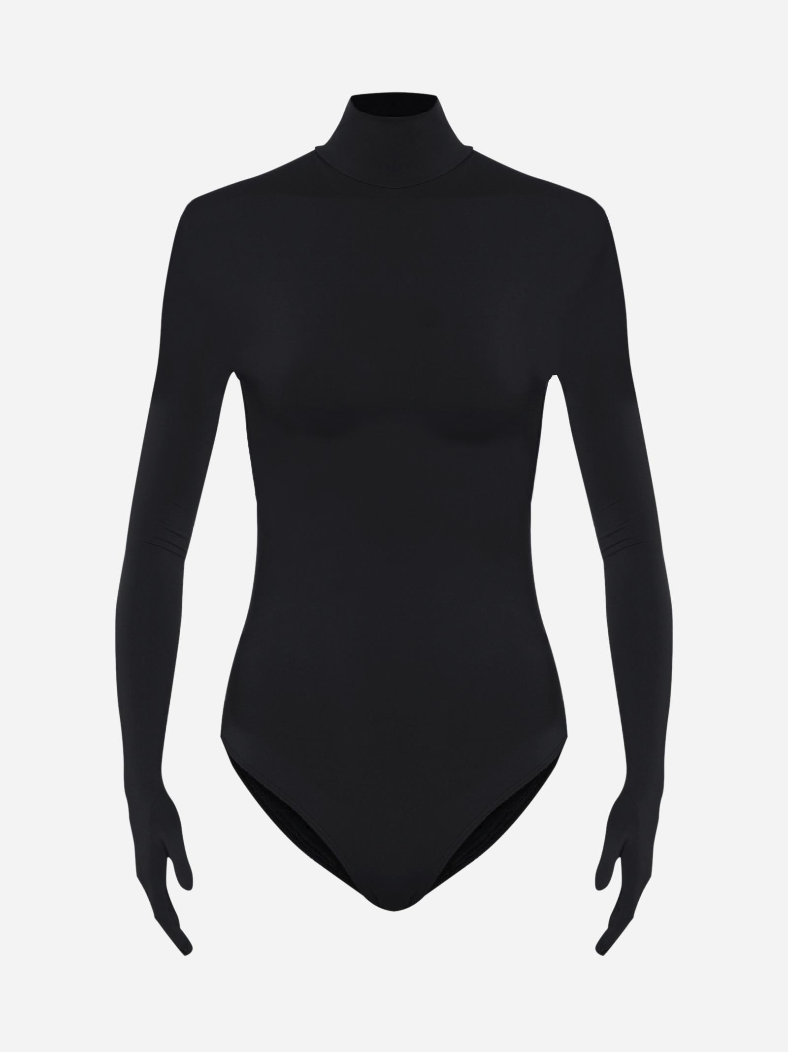 Vetements Built-in Gloves Bodysuit in Black