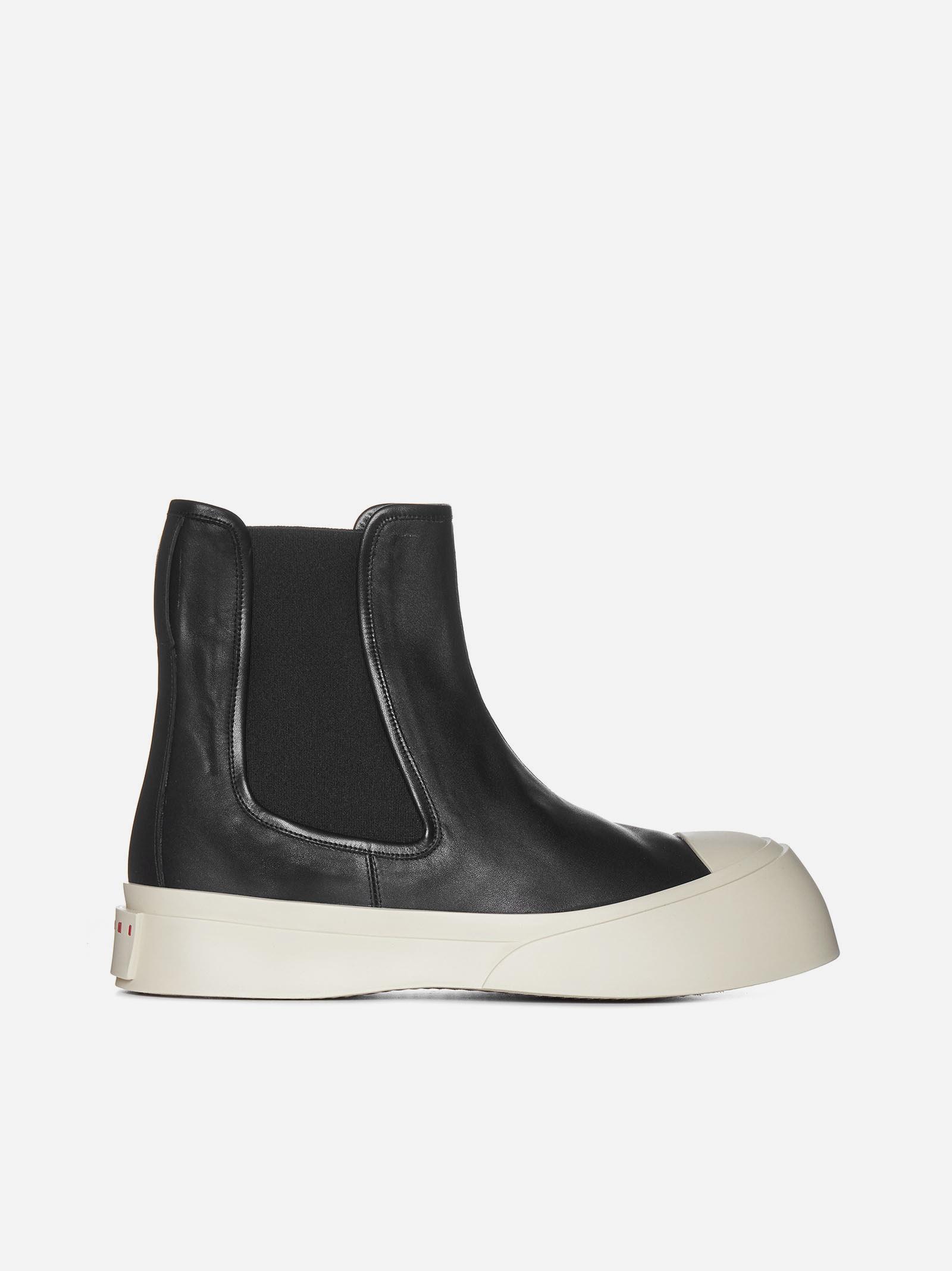 Marni Pablo Leather Chelsea Boots in Black for Men | Lyst