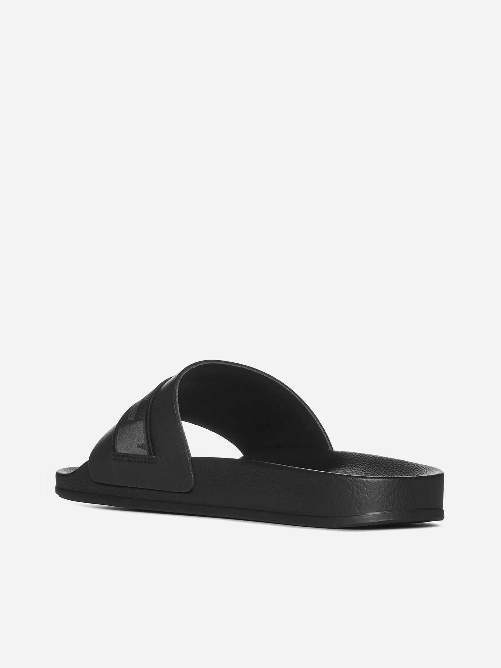 slides and flip flops Off-White c/o Virgil Abloh Industrial Belt Rubber Slide Sandals for Men Mens Shoes Sandals 