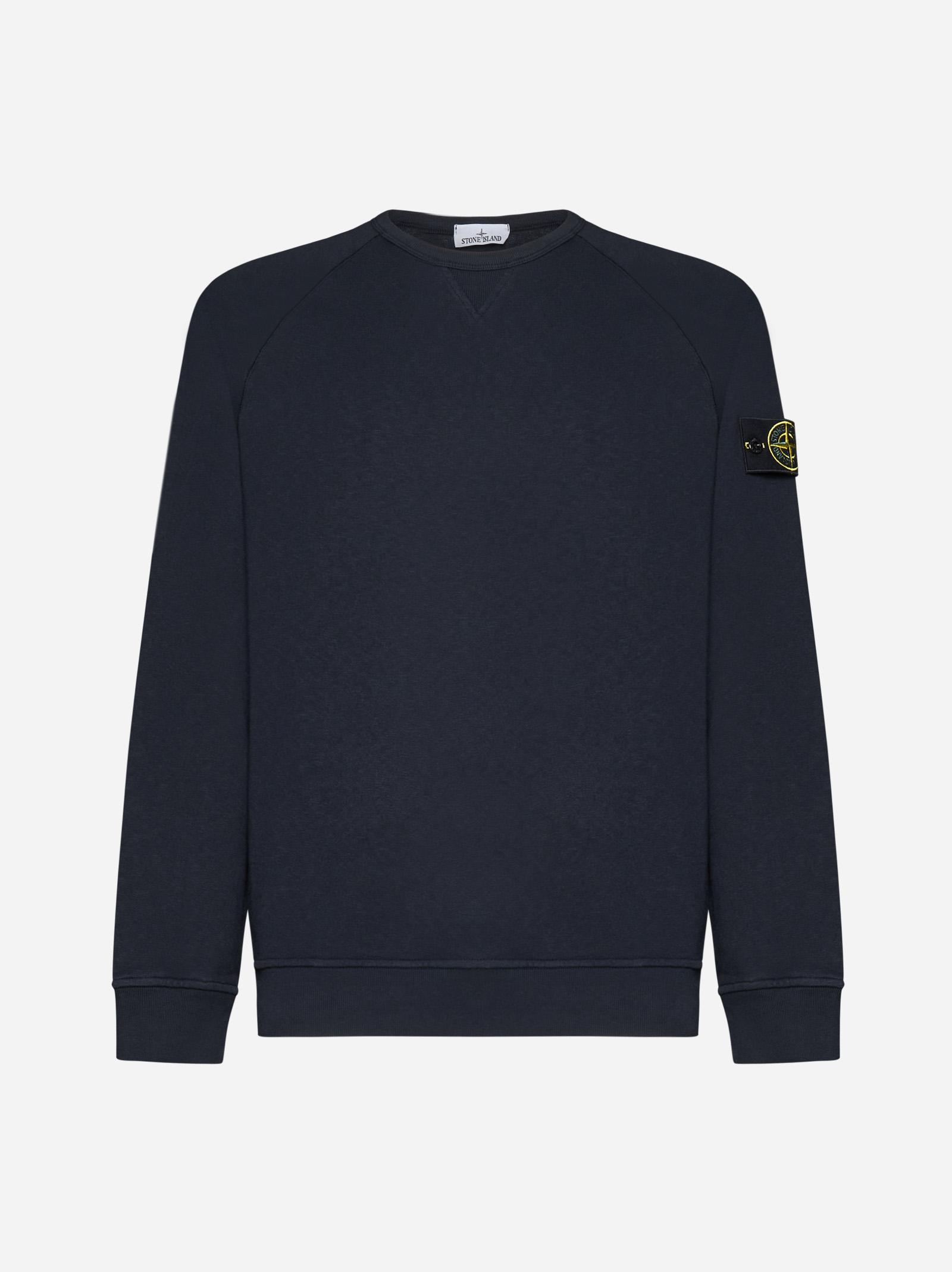 Stone Island Navy Crew neck Sweatshirt With
