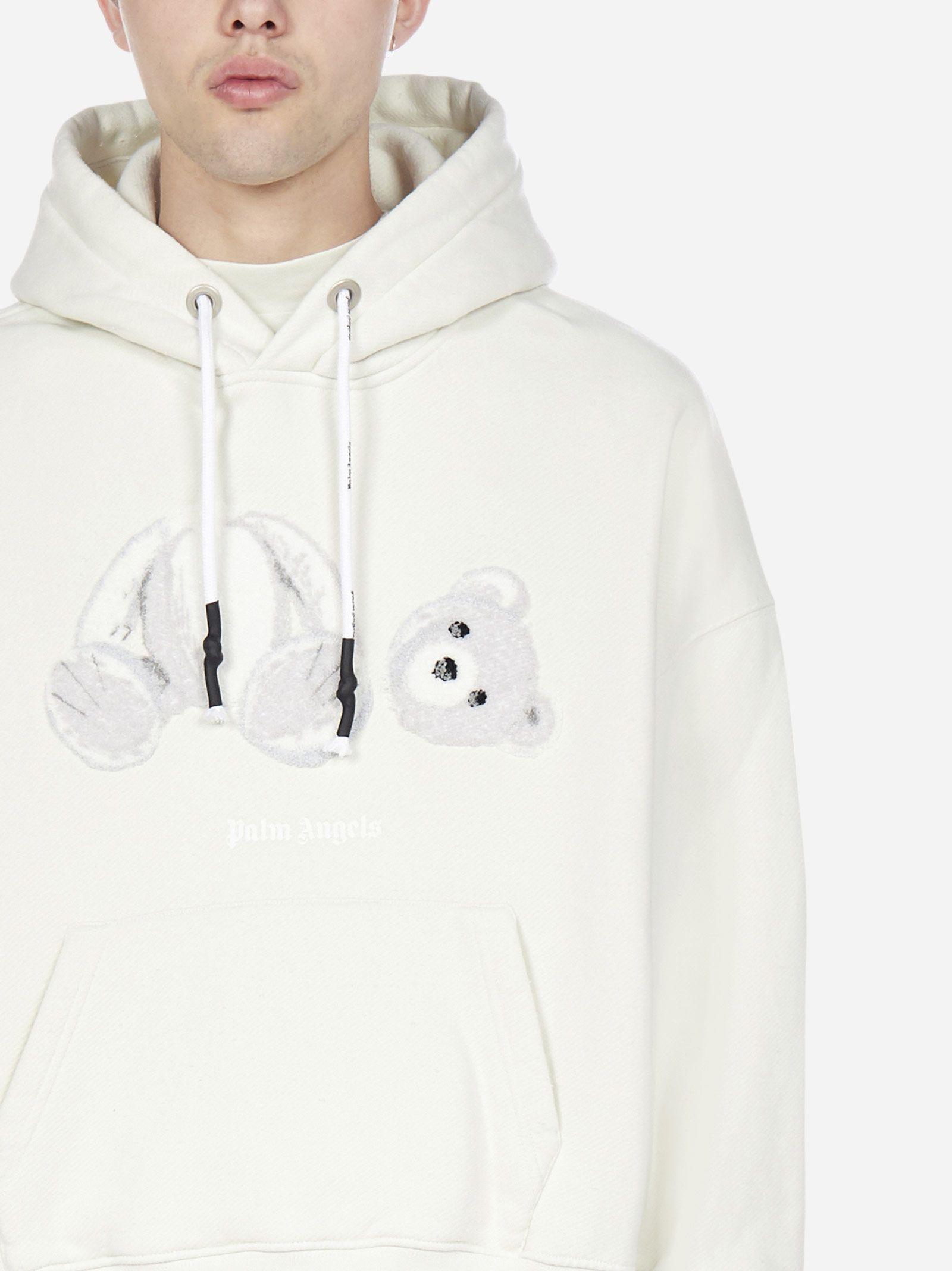 Ice Bear Palm Angels Teddy Bear Hoodie White Palm Angels Ice-bear