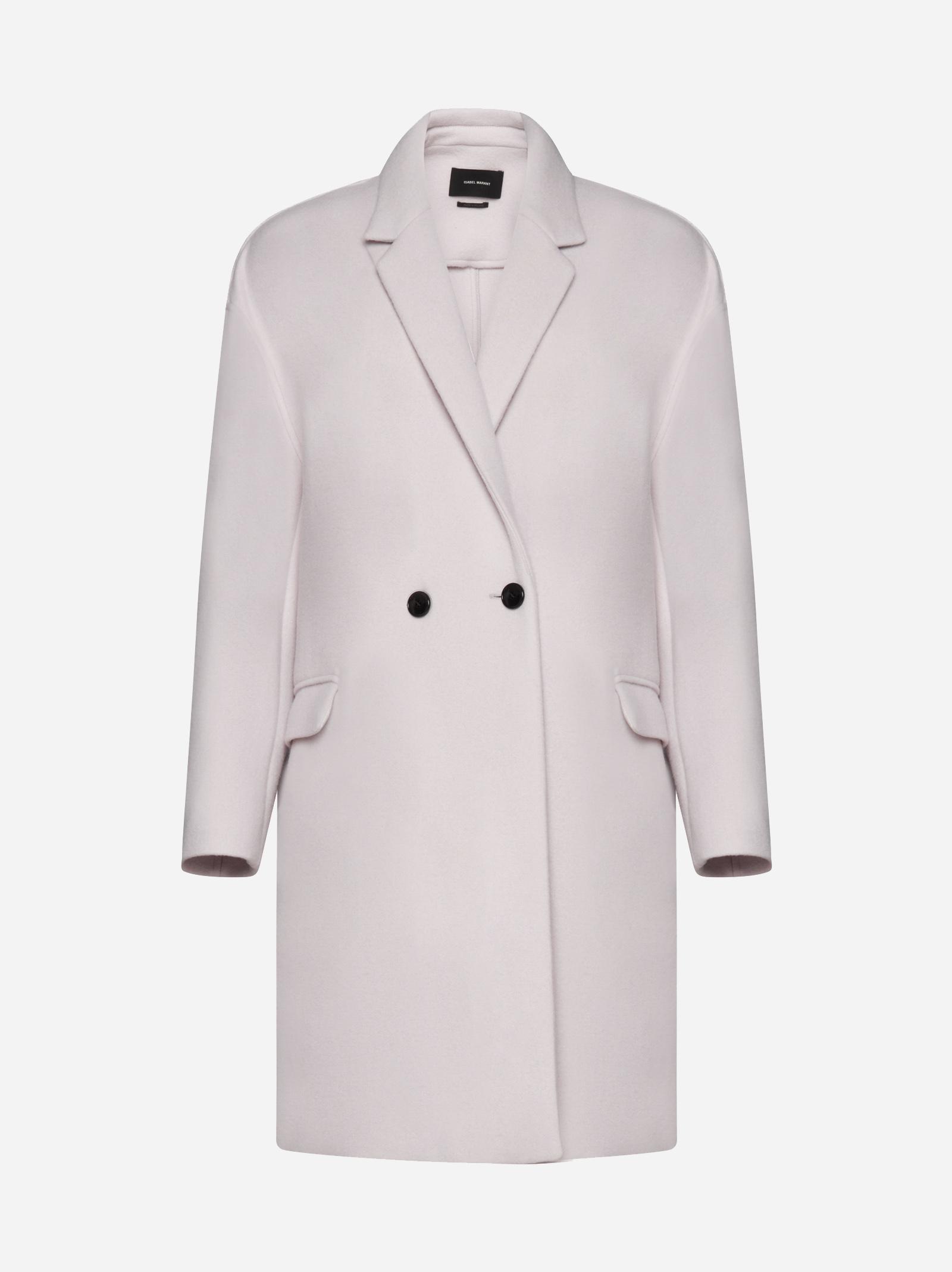 Isabel Marant Efegozi Wool-blend Coat in White |