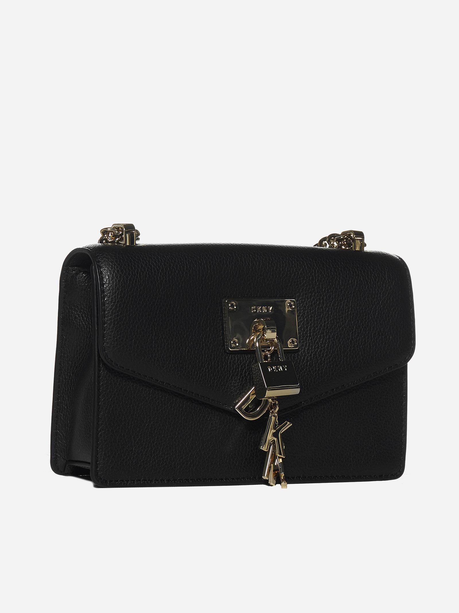dkny black slina shoulder bolsa