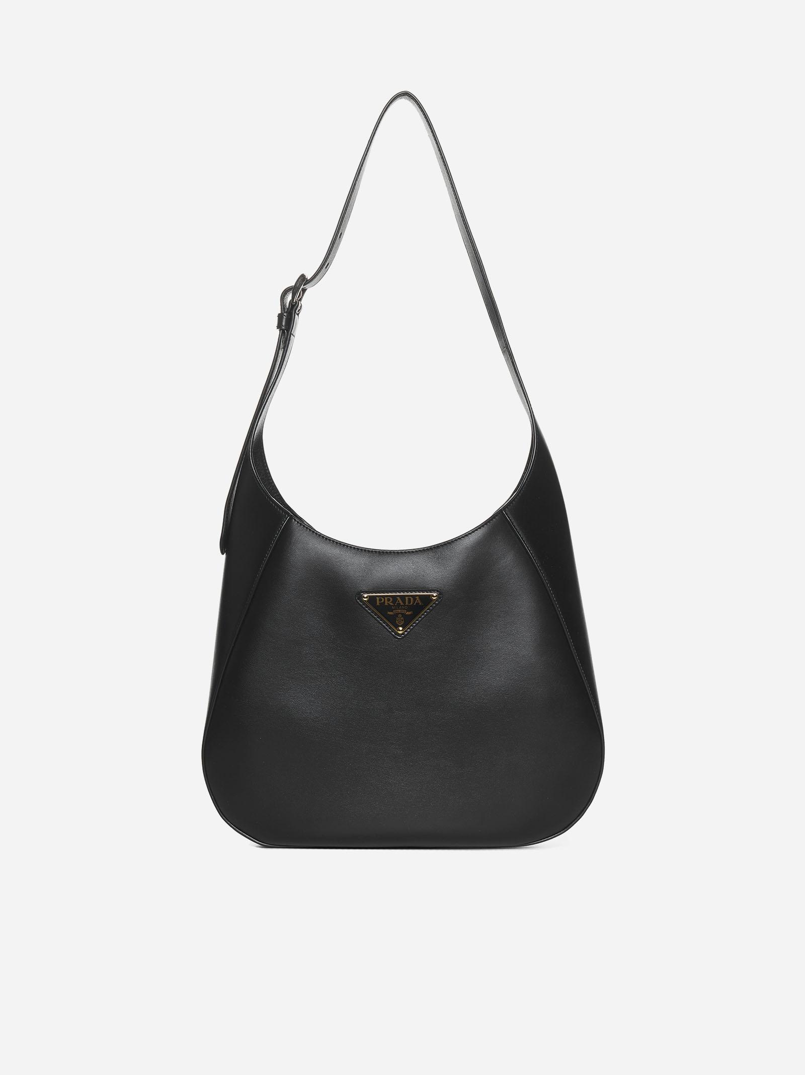 Prada Leather Hobo Medium Bag in Black Lyst