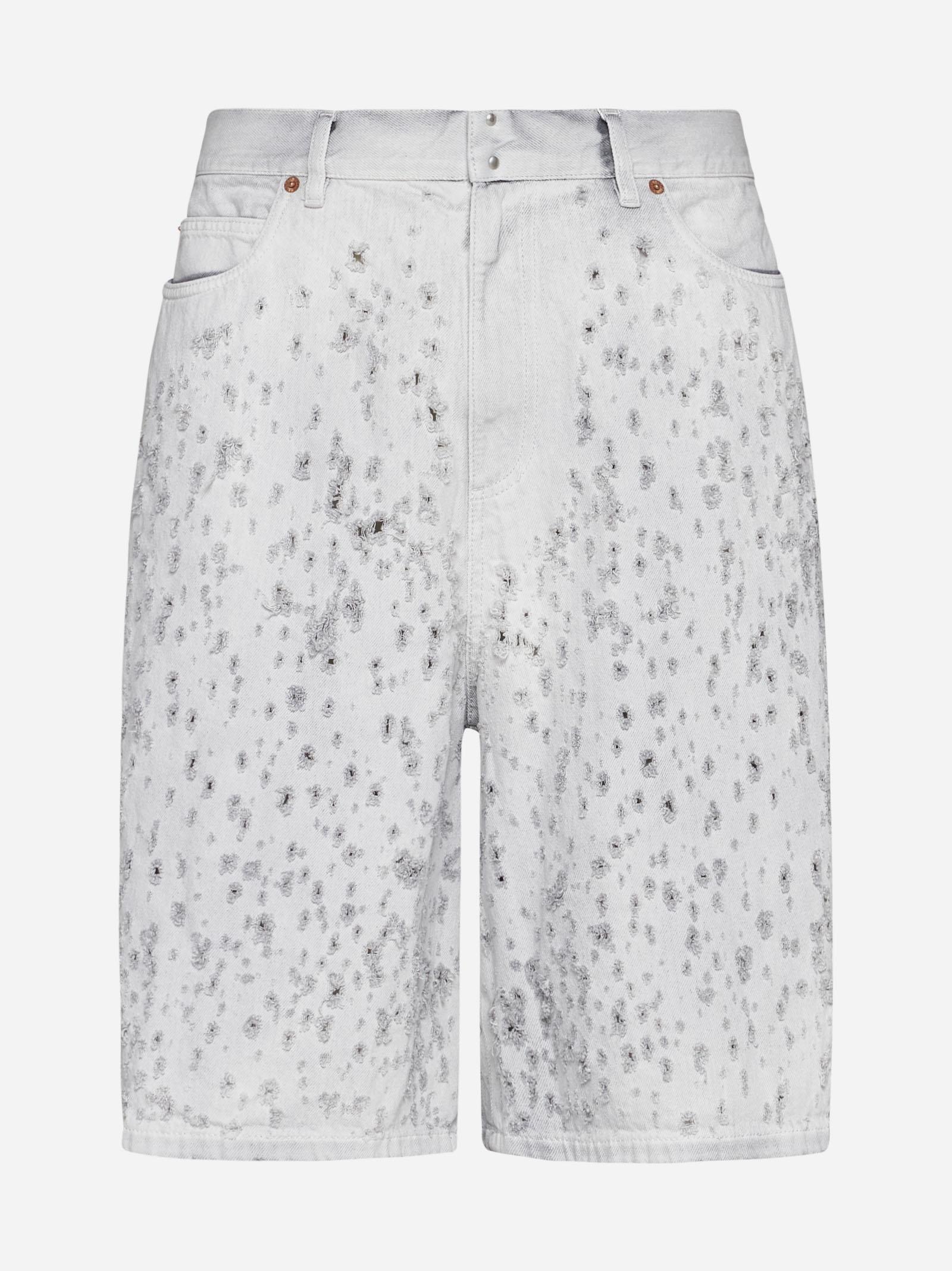 【MAISON MARGIELA】DENIM SHORTS Maison Margiela Denim Shorts in Grey | FWRD
