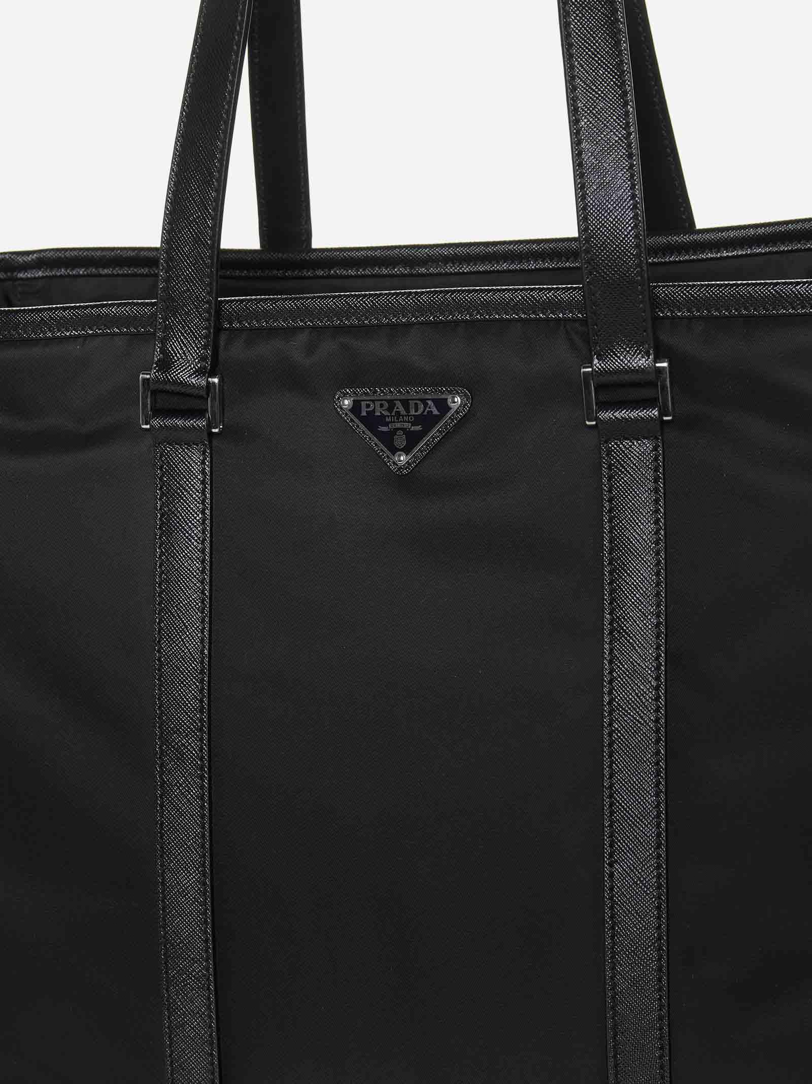 Prada Re-nylon Tote Bag in Black for Men | Lyst UK