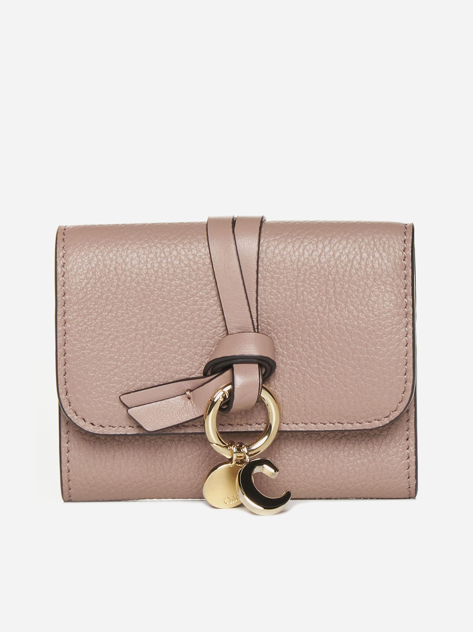Chloé Alphabet Leather Wallet in Natural   Lyst