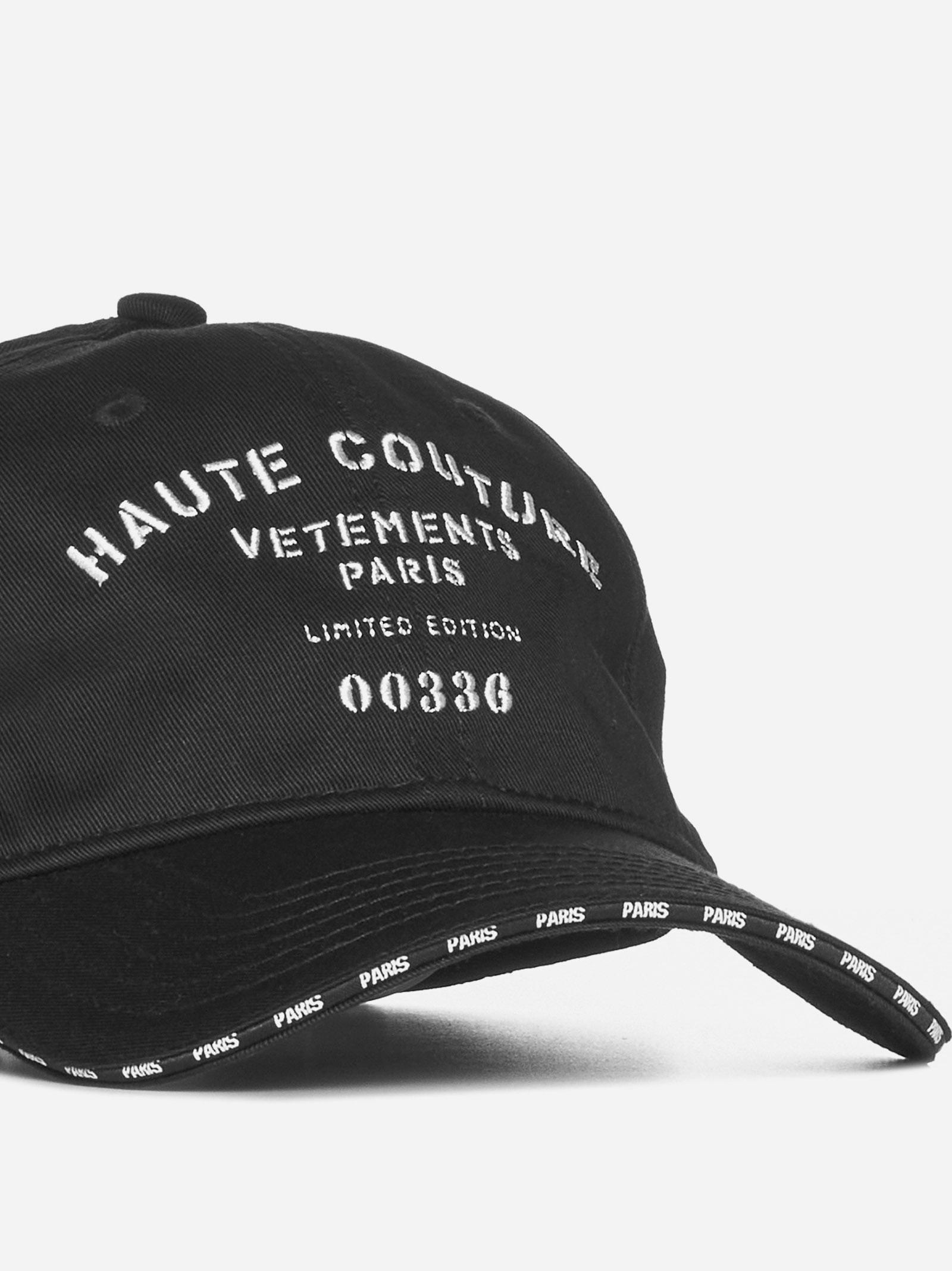 Vetements Maison De Couture Cotton Baseball Cap in Black | Lyst