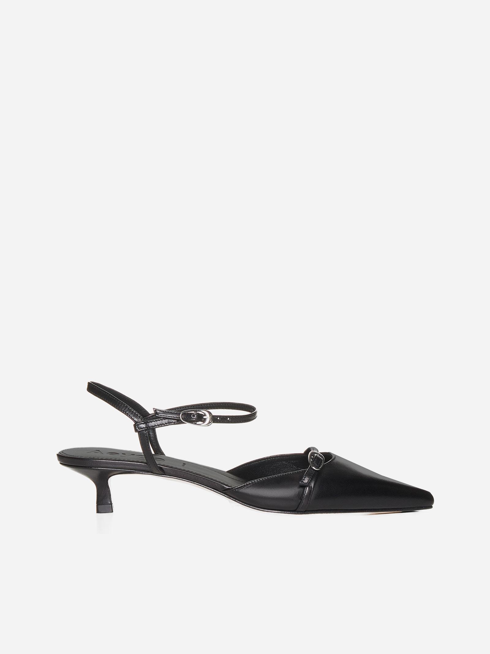 10mm Penny Leather Slingback Shoes
