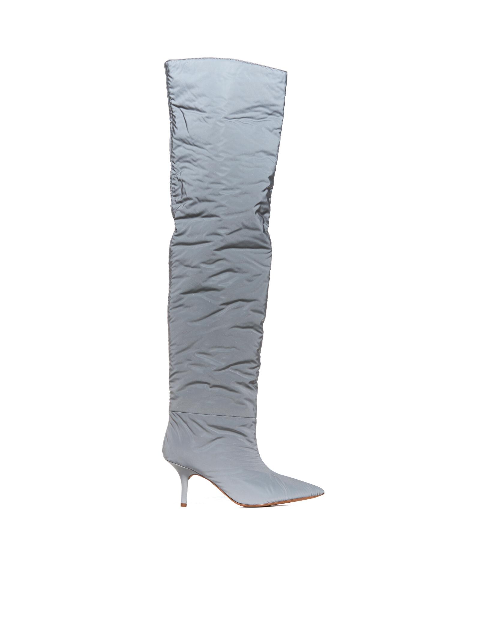 Yeezy Reflective Knee-high Boots in Gray - Lyst