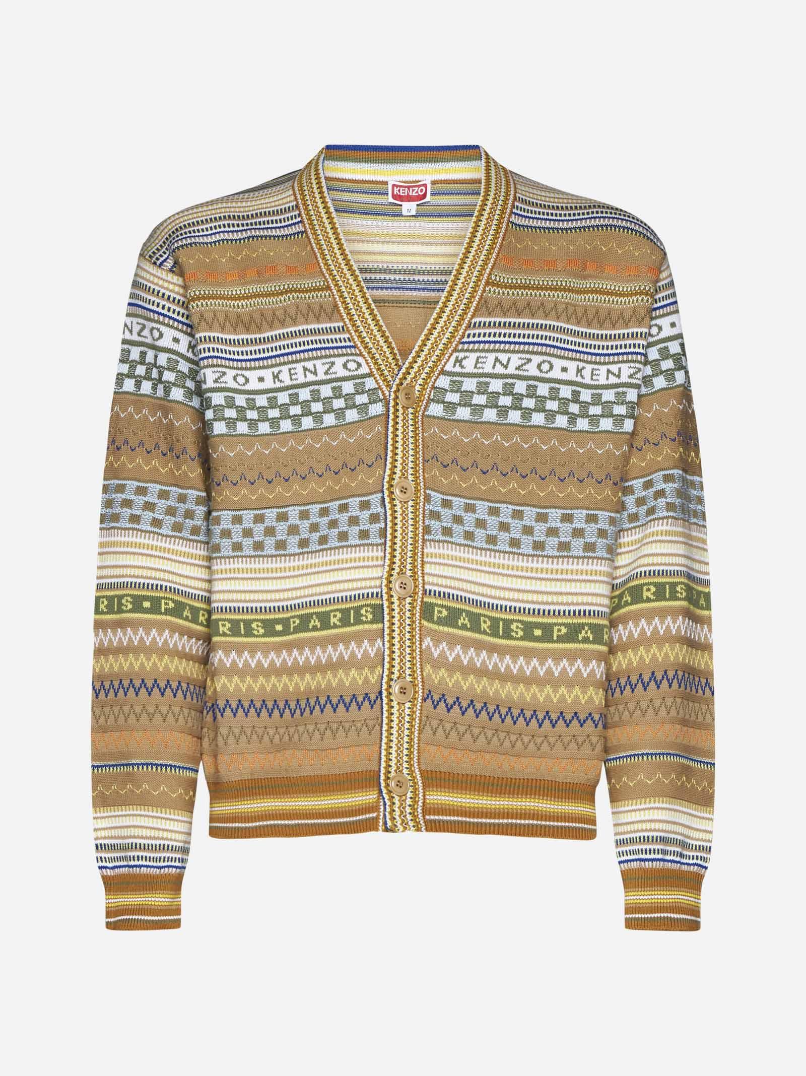 Kenzo Varsity Jungle cotton cardigan - Pink