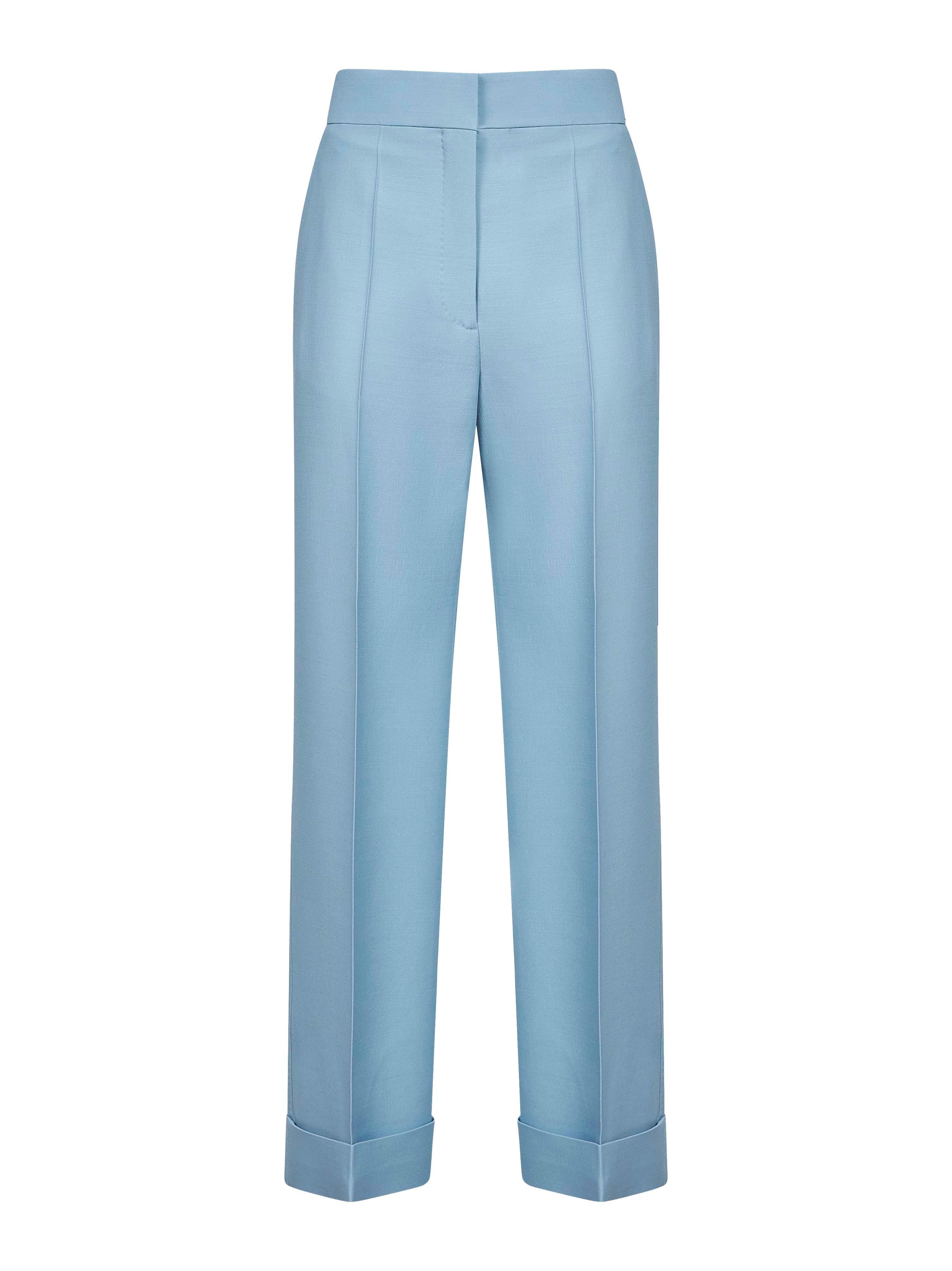 【Valentino】 High-riseウールアンドシルクパンツ Valentino Pants for Women | Online Sale up to 58% off | Lyst