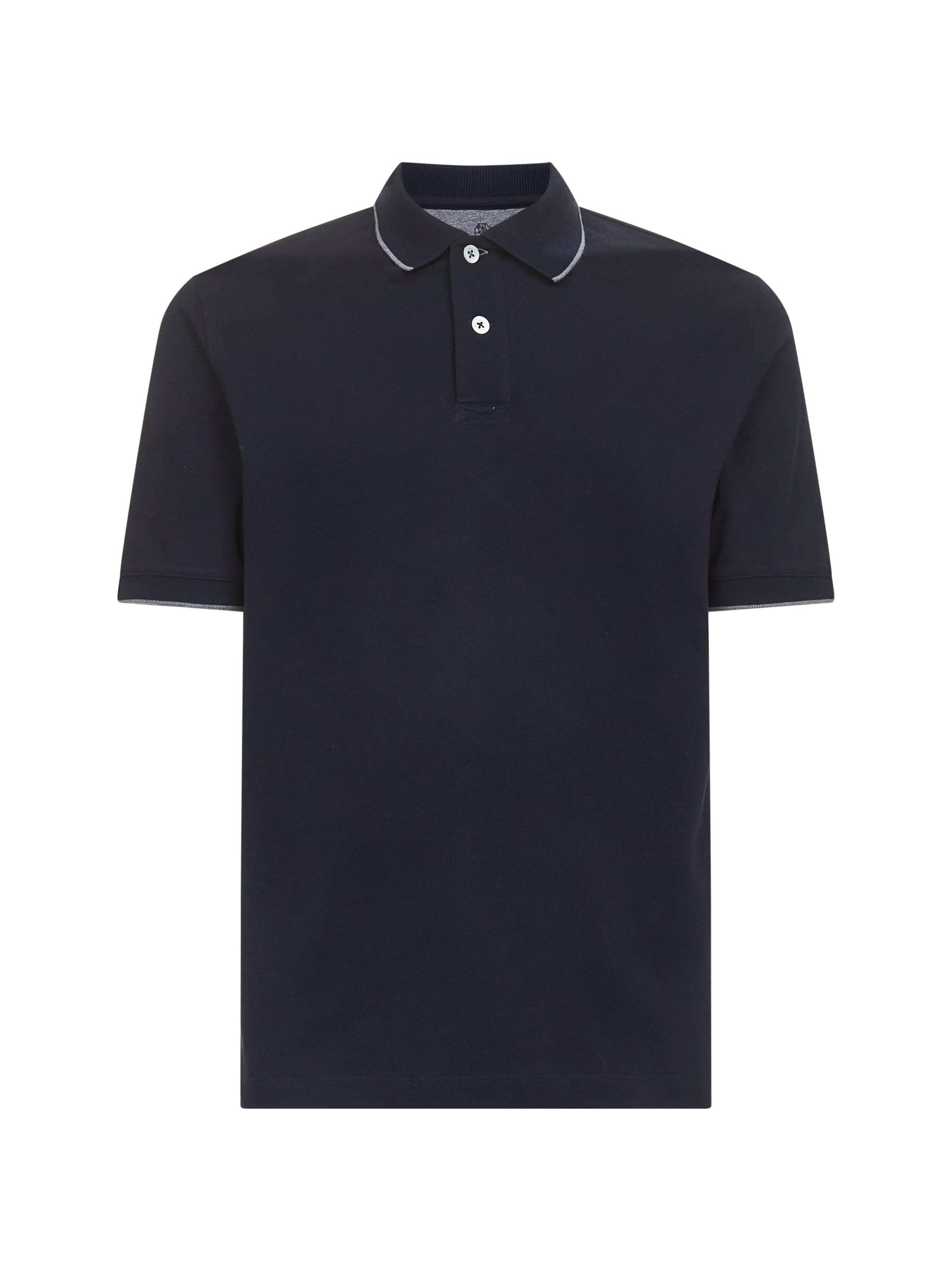 【送料&関税込】Brunello Cucinelli Blue Piquet Polo Shirt Cobalt blue Cotton-Piqué Polo Shirt | BRUNELLO CUCINELLI