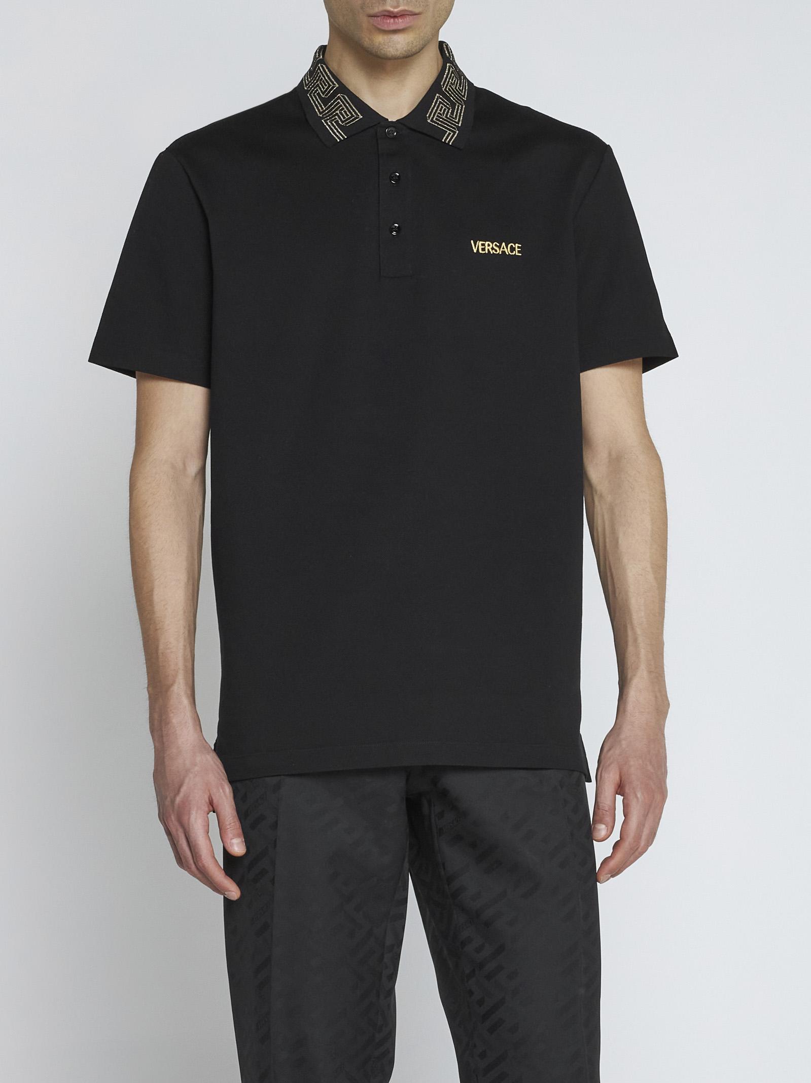 black versace polo shirt