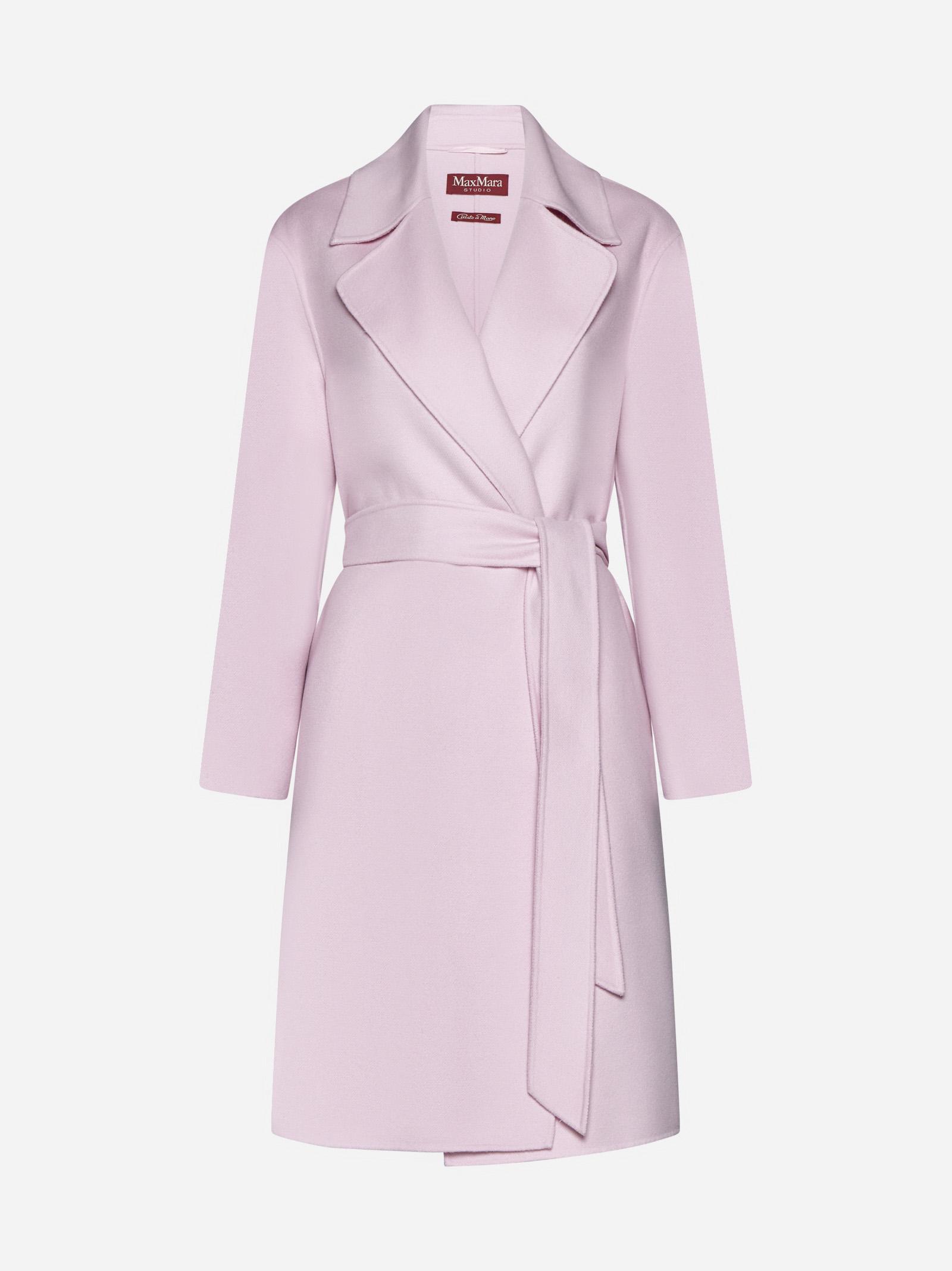 コート Mm Studio Pink Wool Cocco Coat Max Mara Studio Pink Wool Cocco Coat – LOZURI®