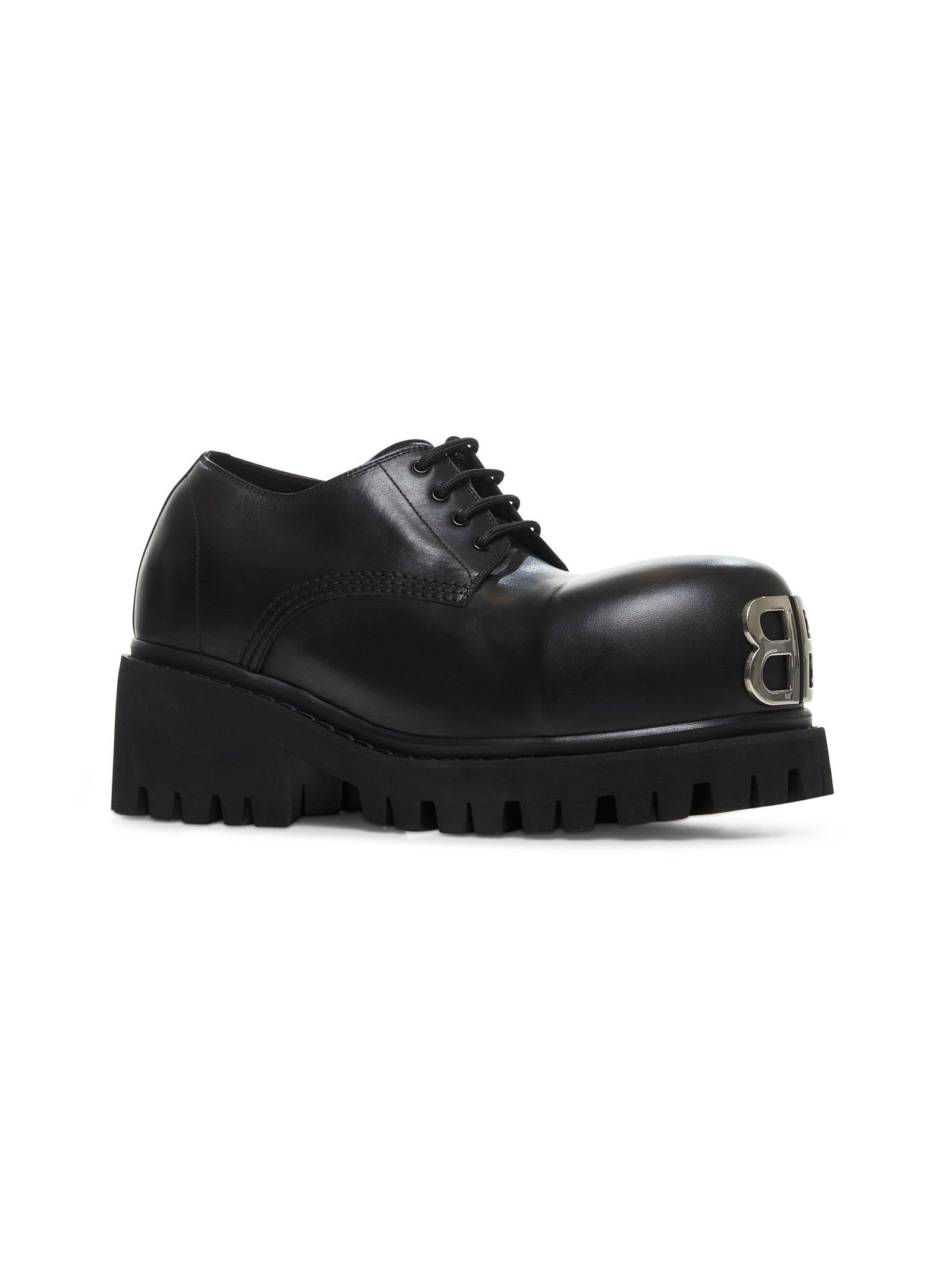 Balenciaga Leather Stomper Derby in Black for Men | Lyst