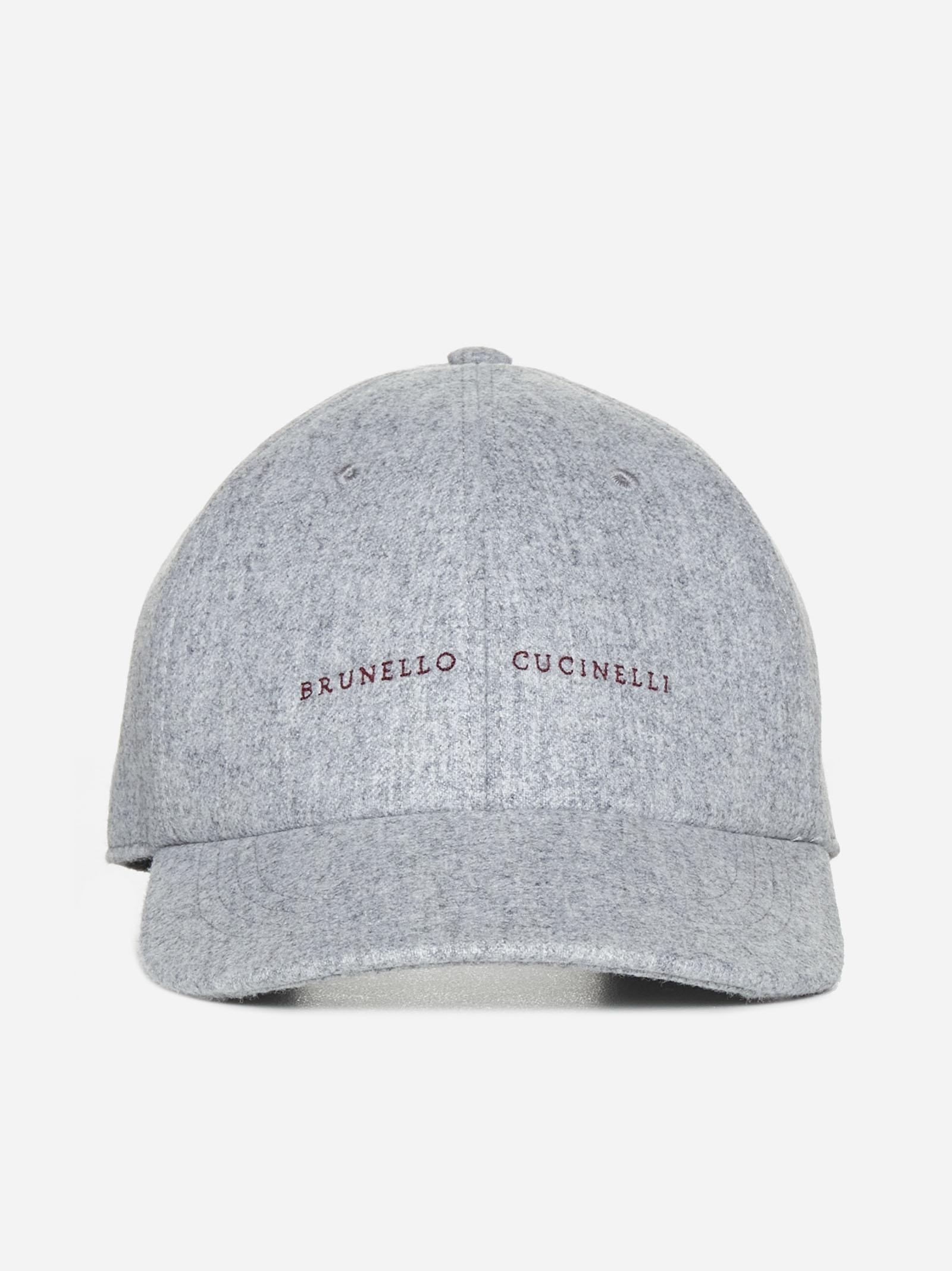 Brunello Cucinelli Wool Baseball Hat in Gray for Men | Lyst