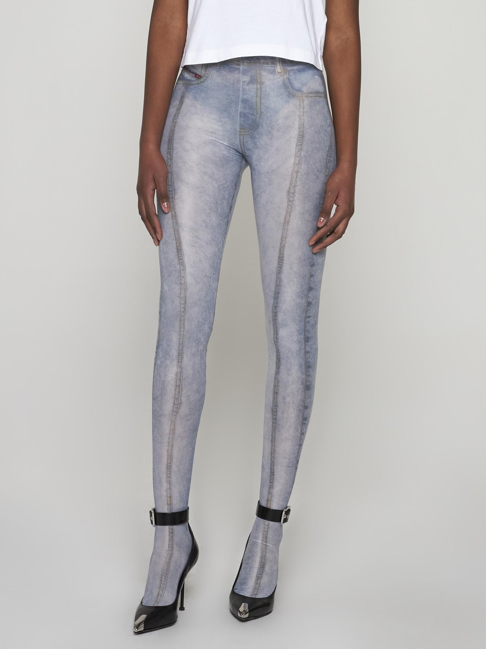DIESEL Jeans Print Tights leggings in Blue | Lyst