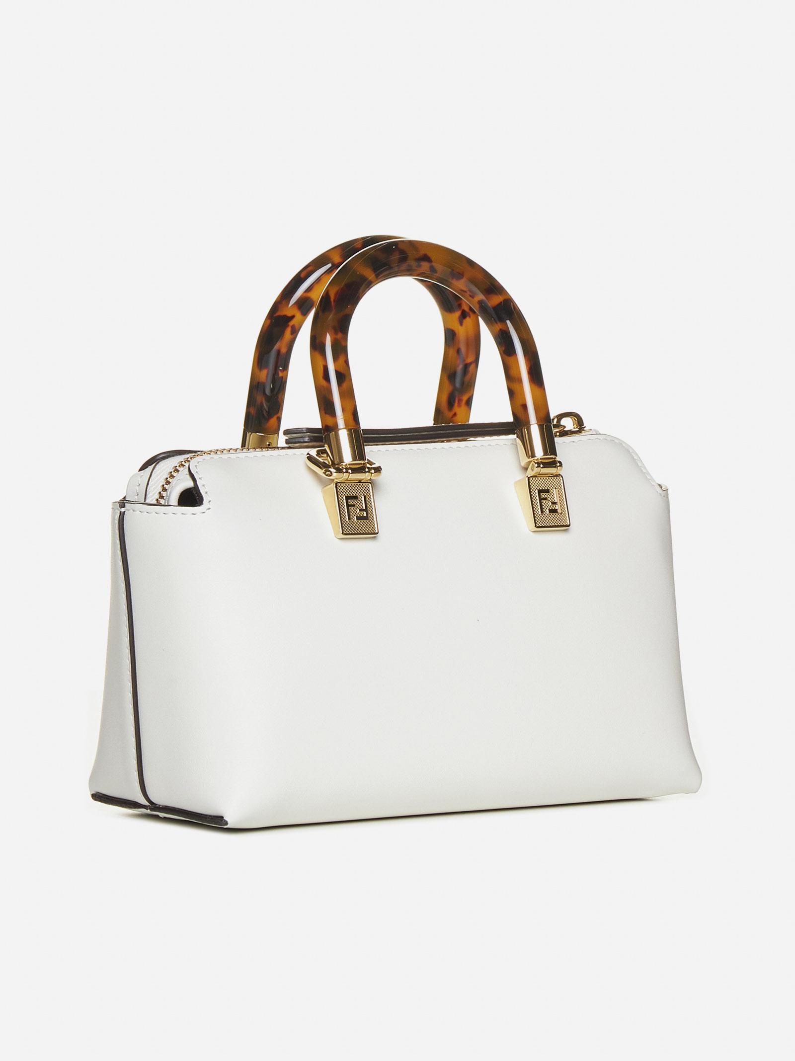 FENDI: By The Way bag in leather - White Fendi mini bag 8BS067ABVL online at