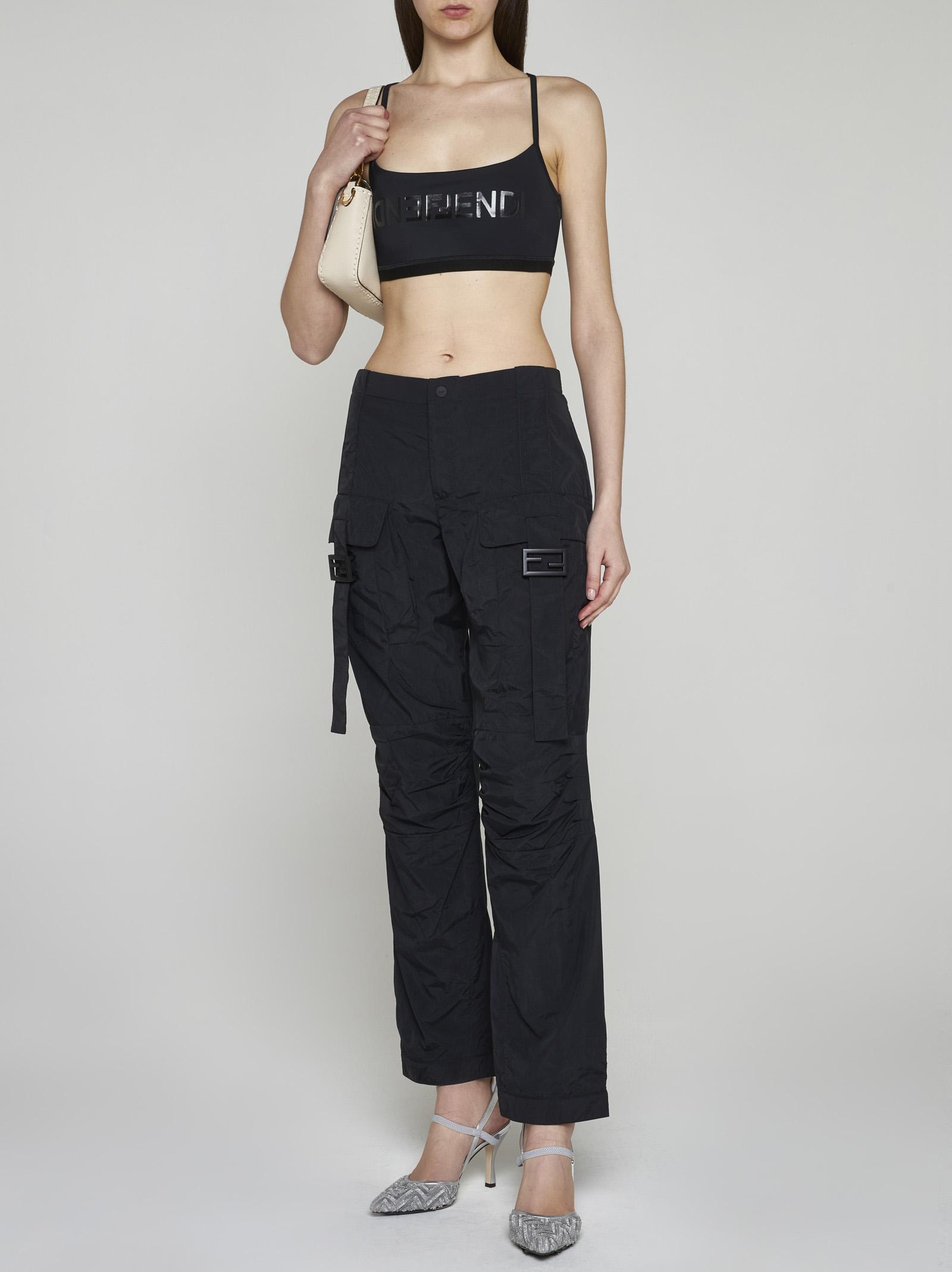 Fendi Nylon Cargo Pants in Blue Lyst